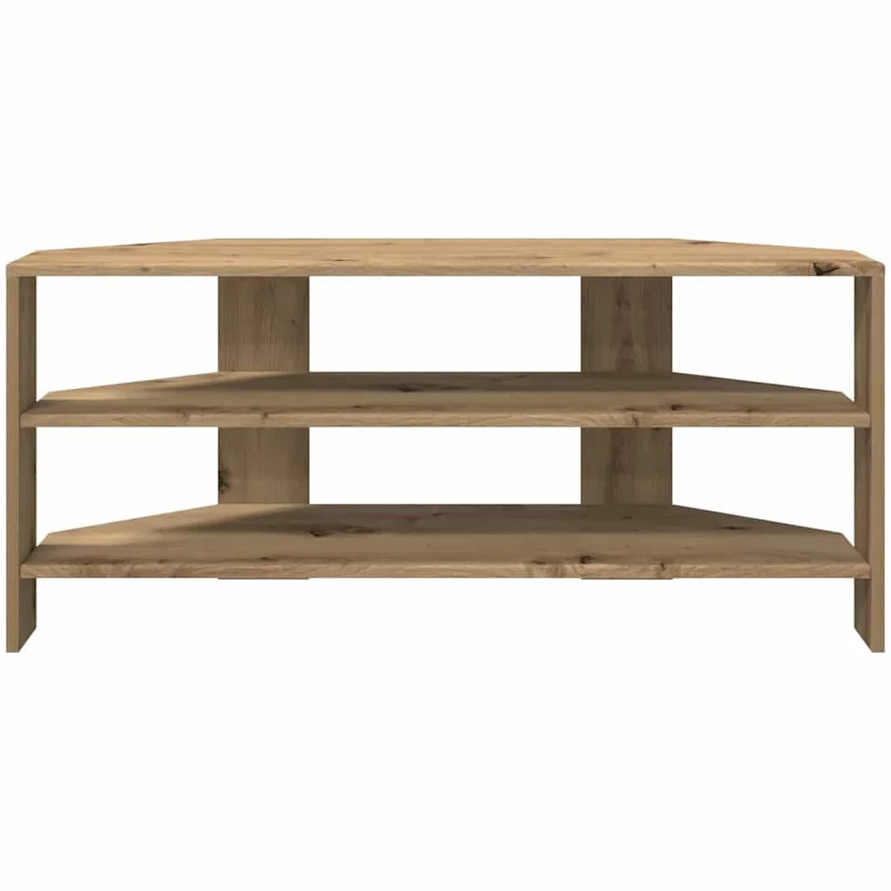vidaXL RogowaSzafkanaTelewizor Dąb rzemieślniczy 102x40,5x45cm, Stylowy pokój dzienny, nowoczesny prostokątny stół TV, trwała konsola z tworzywa, funkcjonalne centrum rozrywki