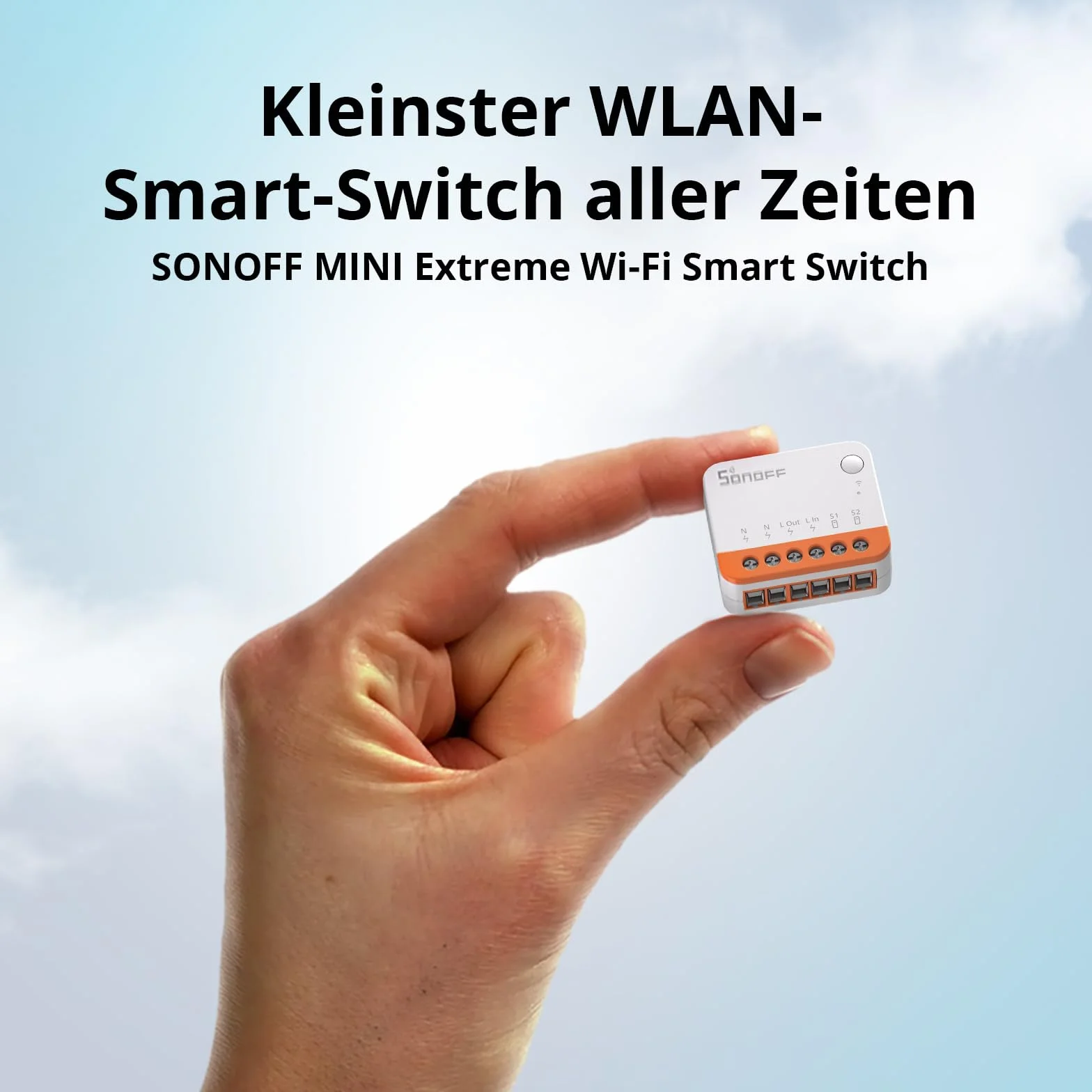 SONOFF MINIR4 10A Smart WiFi Extreme Bezprzewodowy Włącznik Światła, Uniwersalny moduł DIY do inteligentnego domu, działa z Amazon Alexa i Google Home Assistant, nie wymaga huba, 1 sztuka.