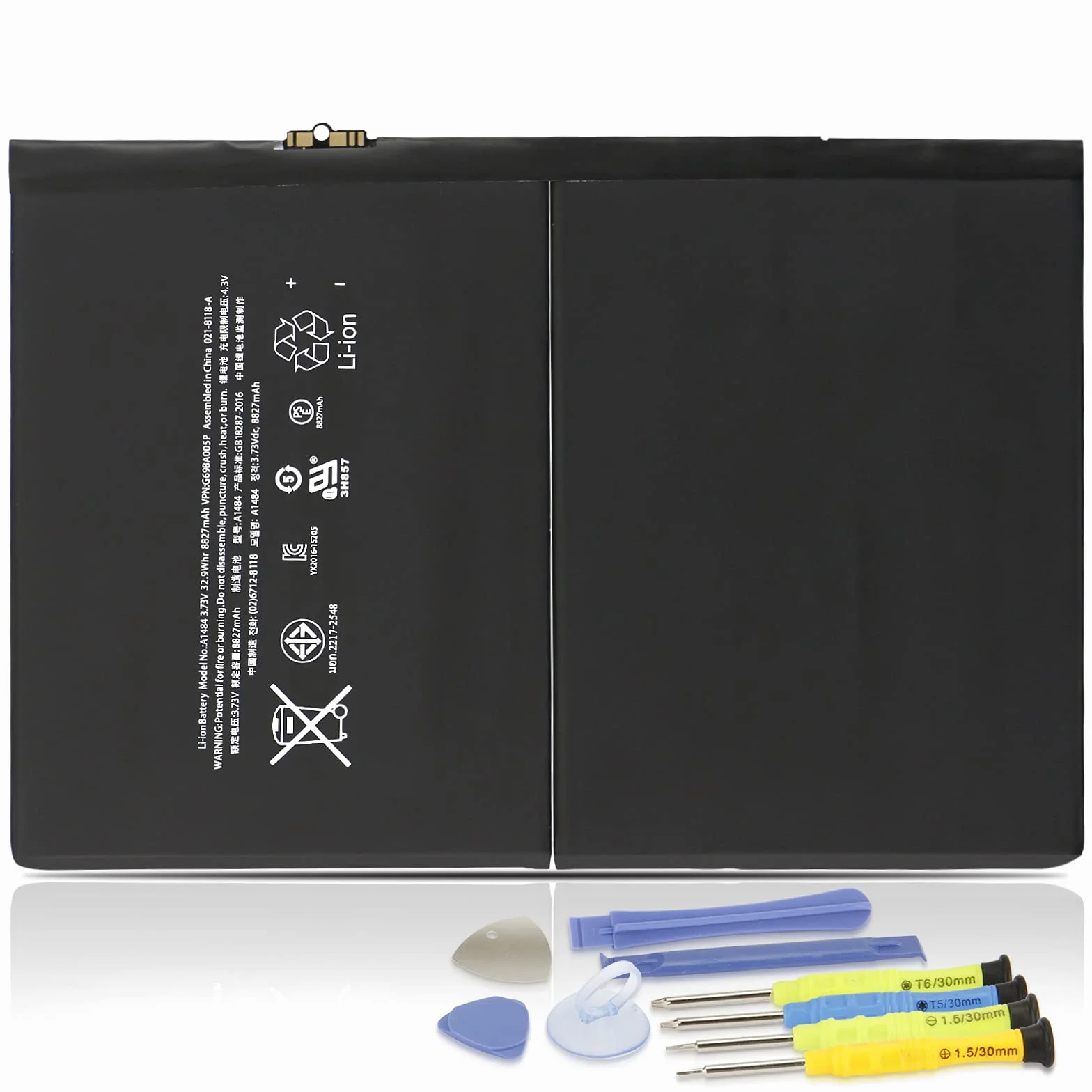 K KYUER A1484 Tablet Bateria Compatible with iPad 5 6 7 A1822 A1823 A1893 A1954 A2197 A2200 A2198 A2199 Air A1474 A1475 A1476 MD785LL/A MD786LL/A MD787LL/A MF539LL/A MF534LL/A MF532LL/A MR7G2LL/A