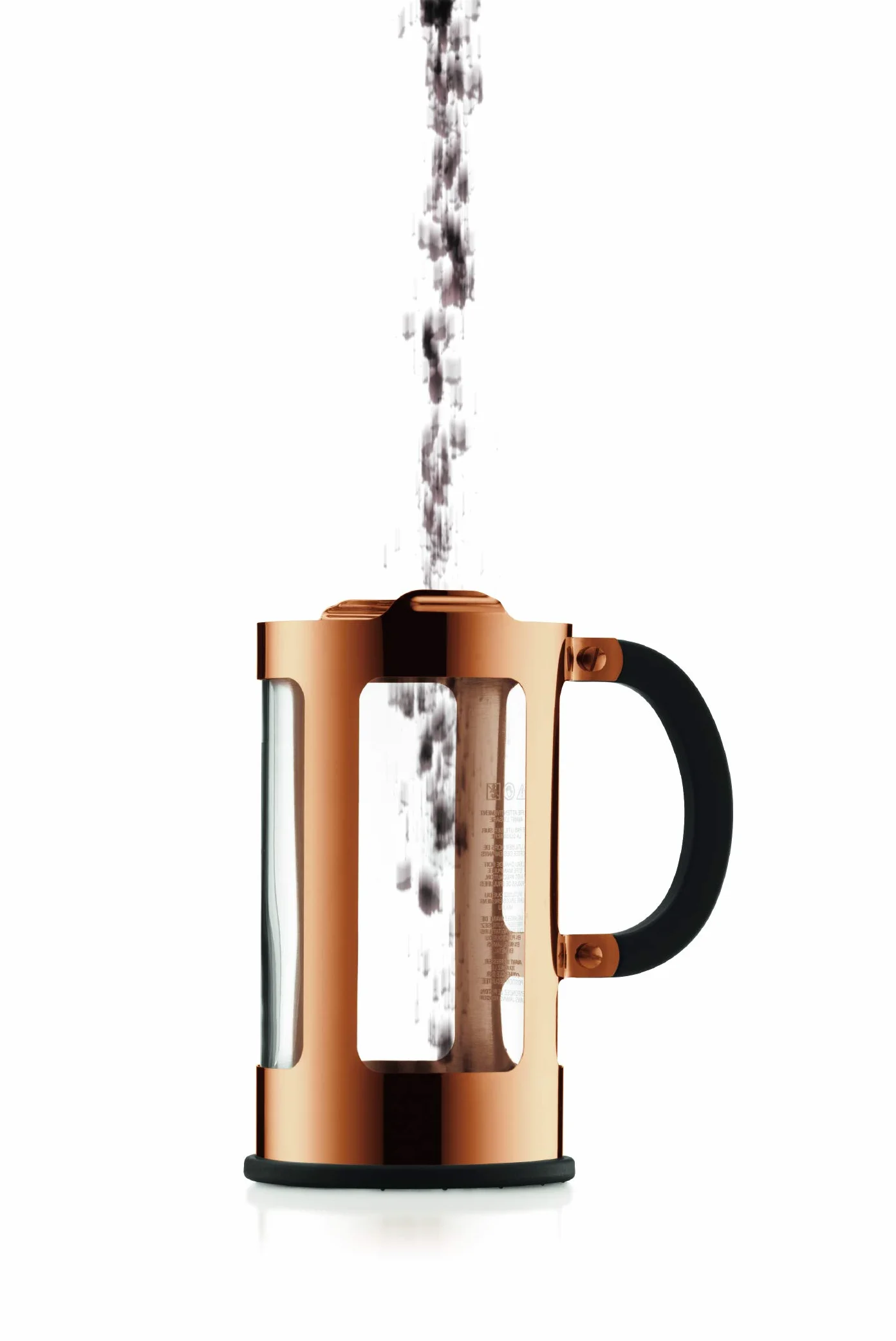 Bodum CHAMBORD Zaparzacz do kawy (system French Press, ochrona przed wyciekiem, rama ze stali nierdzewnej, 1,0 l) miedź, miedziany