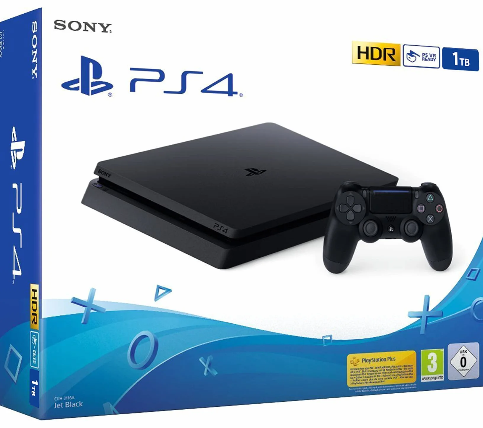 Konsole Sony Playstation 4 Slim 1 TB Schwarz