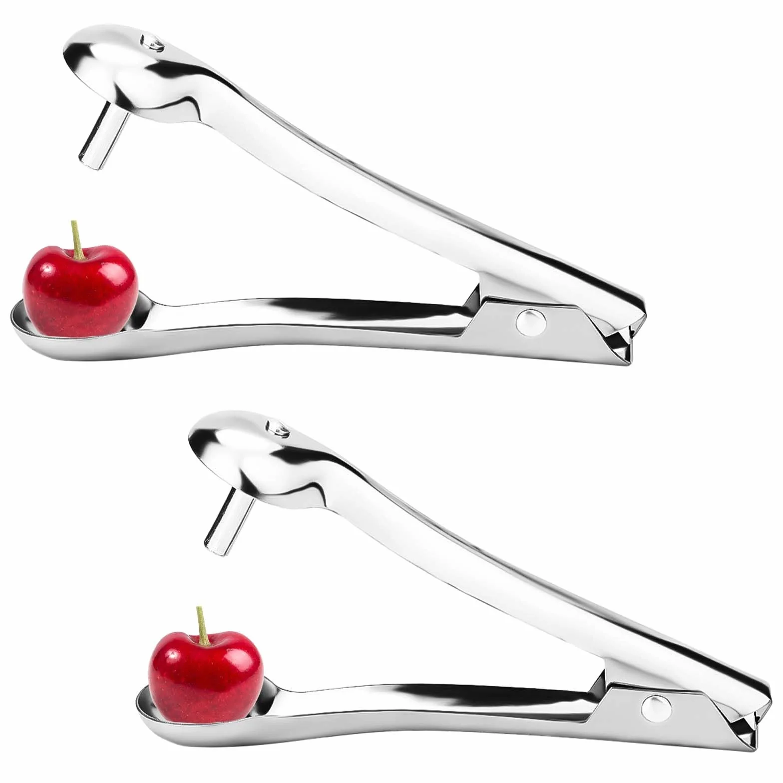 Cherry Pitter Stal Nierdzewna Srodek do Usuwania Pestek Wisni Przenosny Cherry Corer Pitting Tool 2szt