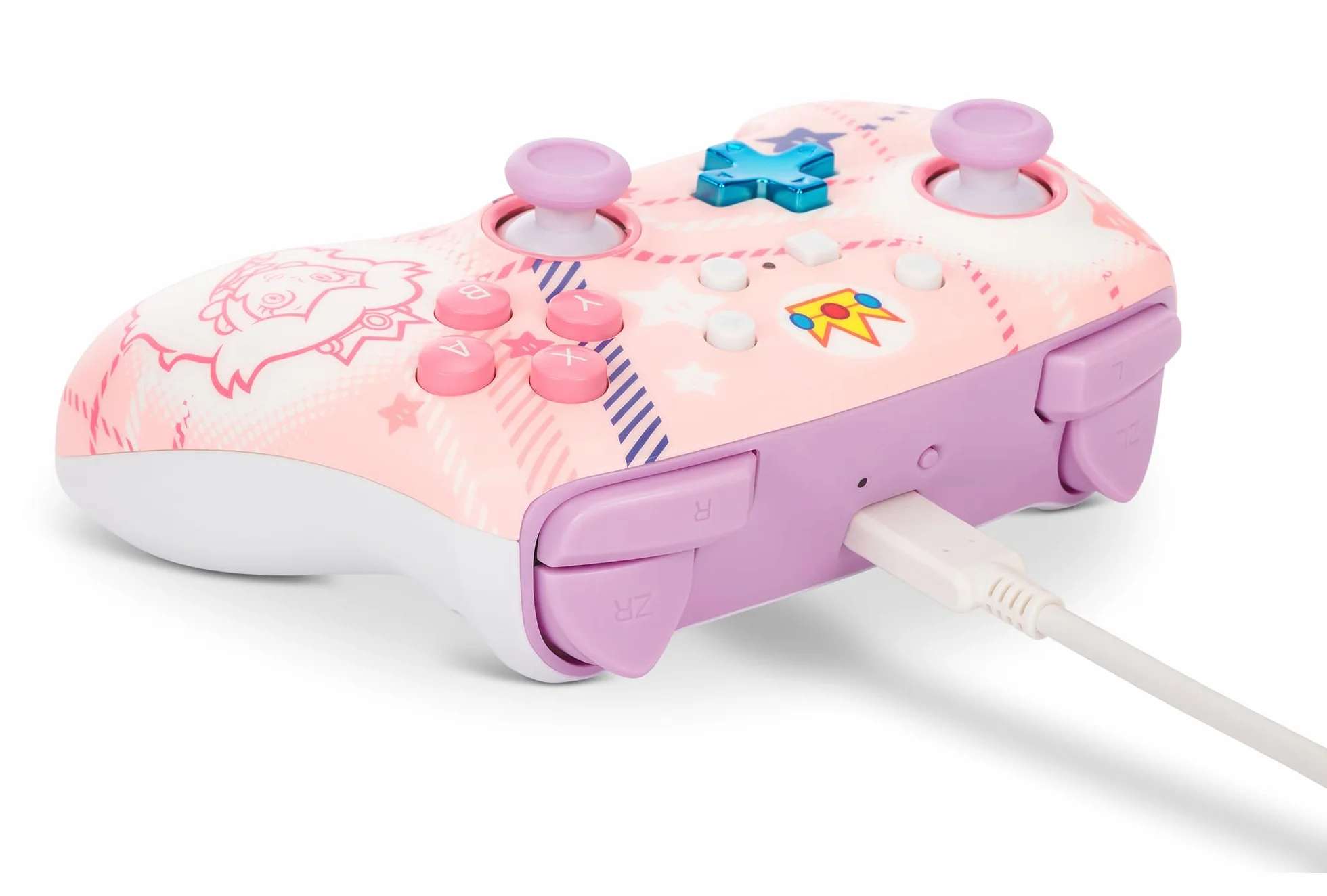 Ulepszony Kontroler Bezprzewodowy PowerA do Nintendo Switch - Szal Księżniczki Peach, Model OLED, Lite, Gamepad Bluetooth