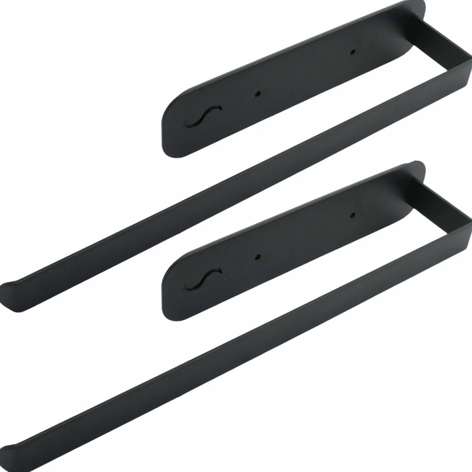2 magnetyczne uchwyty na ręczniki kuchenne, czarny uchwyt na rolki papieru, bez wiercenia, metalowy, magnetyczny wieszak na ręczniki, montaż ścienny, do łazienki, szafki, lodówki, kuchenki