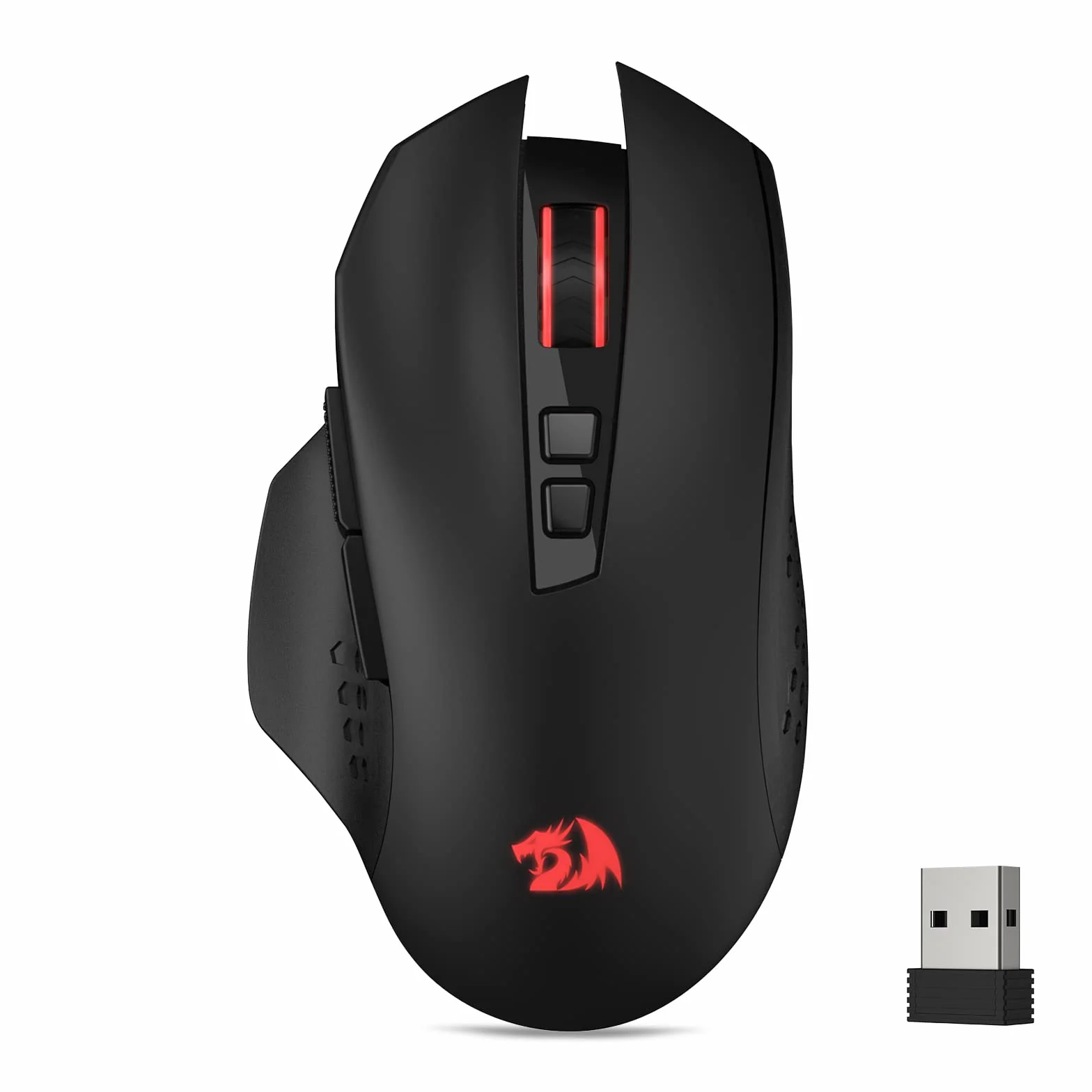 Redragon M656 Gainer bezprzewodowa mysz do gier 4000 DPI 2,4 GHz 5 poziomów DPI 7 przycisków makro czerwone podświetlenie LED