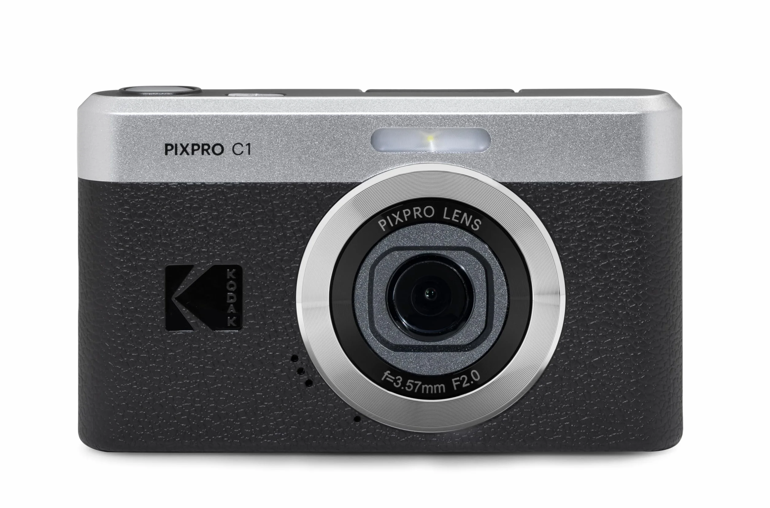 KODAK Pixpro C1 - Ultra-kompaktowy aparat cyfrowy | 13MP BSI CMOS, 4-krotny zoom, 2,8" wyświetlacz LCD, lampa błyskowa LED, wbudowana bateria - czarny