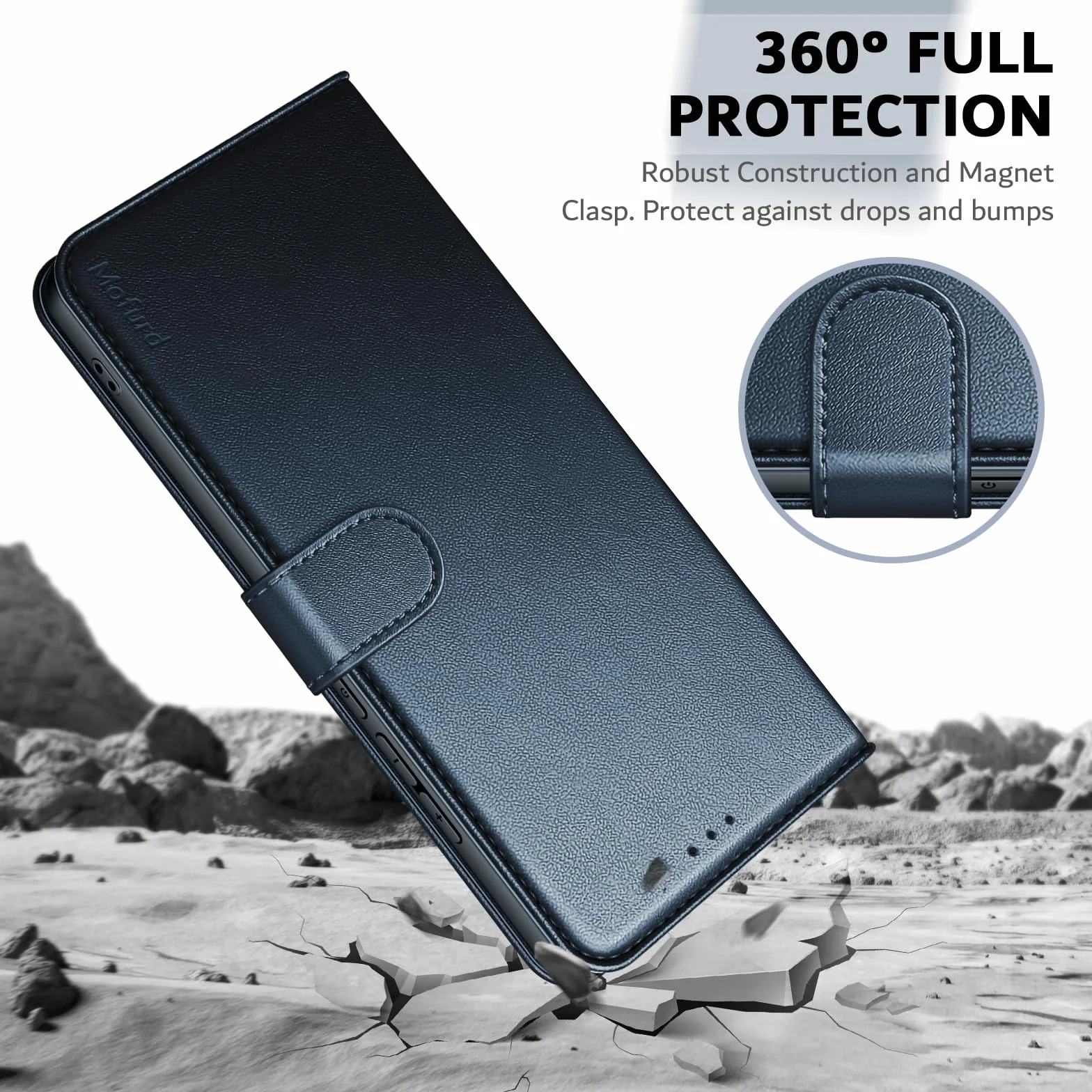 Etui do Xiaomi Redmi Note 14 4G (nie dla 5G) + osłona ekranu ze szkła hartowanego * 2, [blokada RFID] Wysokiej jakości etui z klapką ze skóry PU portfel etui na telefon [przegródki na karty]