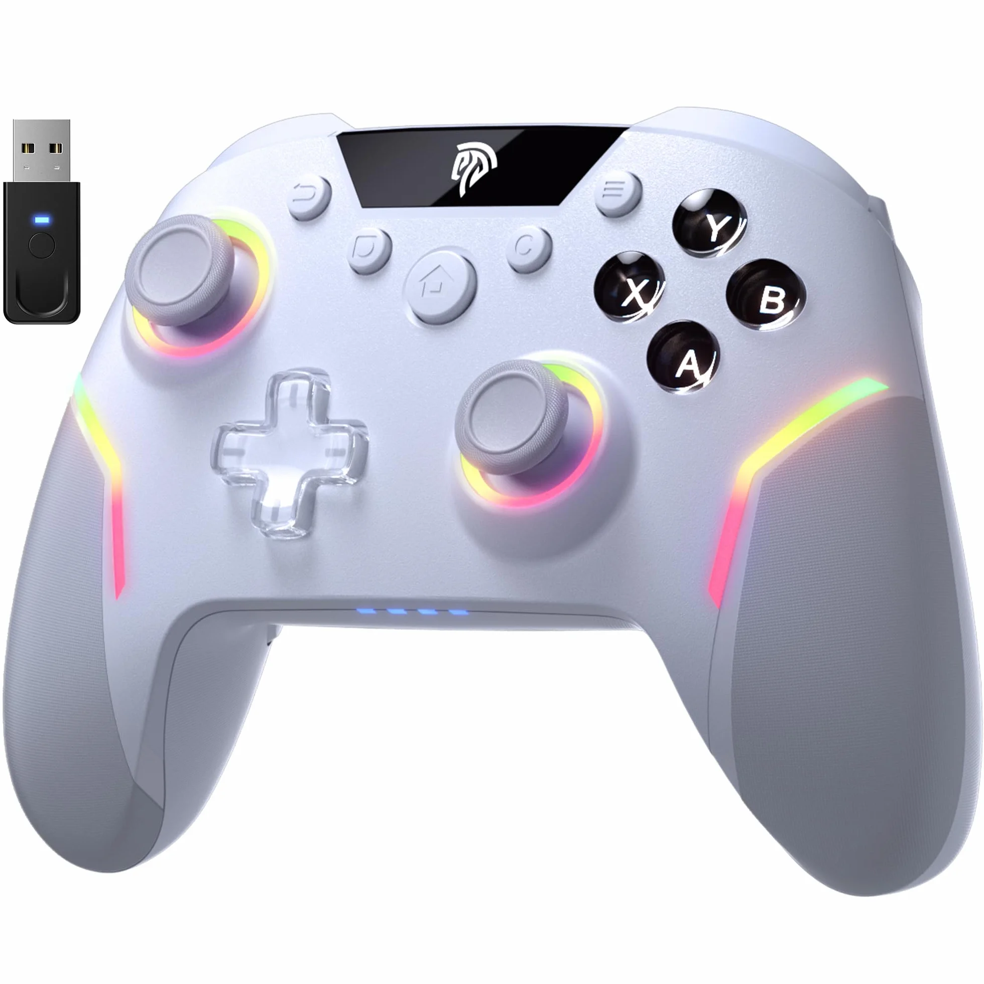 EasySMX X20 Bezprzewodowy Kontroler PC RGB Hall Joystick Trigger Bluetooth 1000mAh do PC/Switch/Android/iOS/Steam