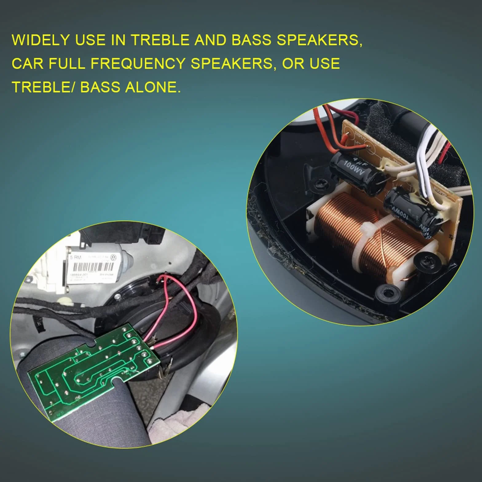 2-drogowa Głośnik Crossover Crosover Crossover Podział na Tweofer Tweeter 150W HiFi Filtr Dźwiękowy z Drutu