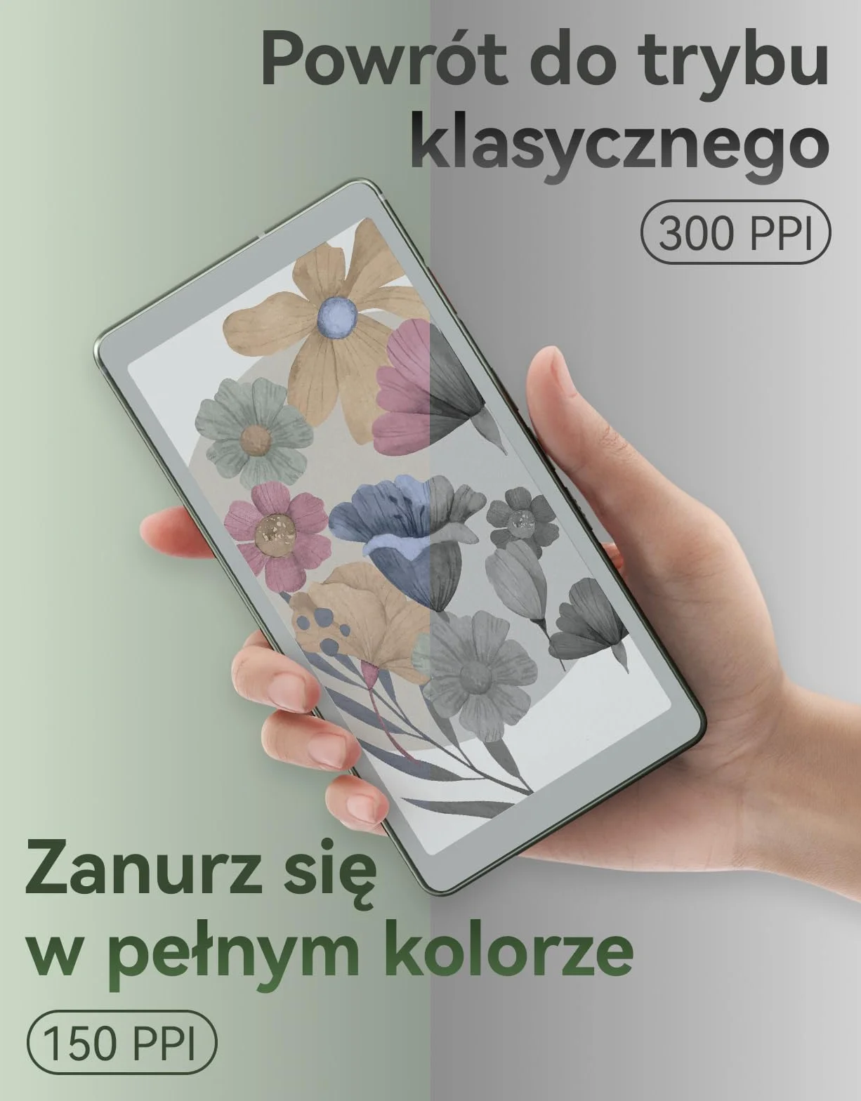 VIWOODS 6,13’’ AiPaper Reader C z kolorowym wyświetlaczem, czytnik e-booków E Ink z regulowanym ciepłym i zimnym światłem, ultracienki i lekki, zintegrowany z AI, 128 GB pamięci