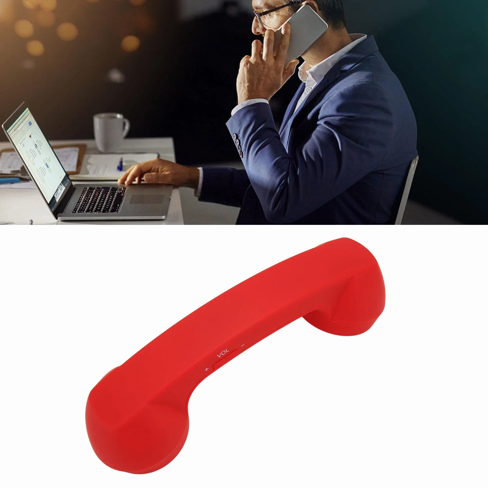 Bezprzewodowa Słuchawka Telefoniczna w Stylu Retro, Przewodowe Słuchawki Odporne na Promieniowanie Słuchawki, Klasyczne Bezprzewodowe Słuchawki Telefoniczne Bluetooth w Stylu