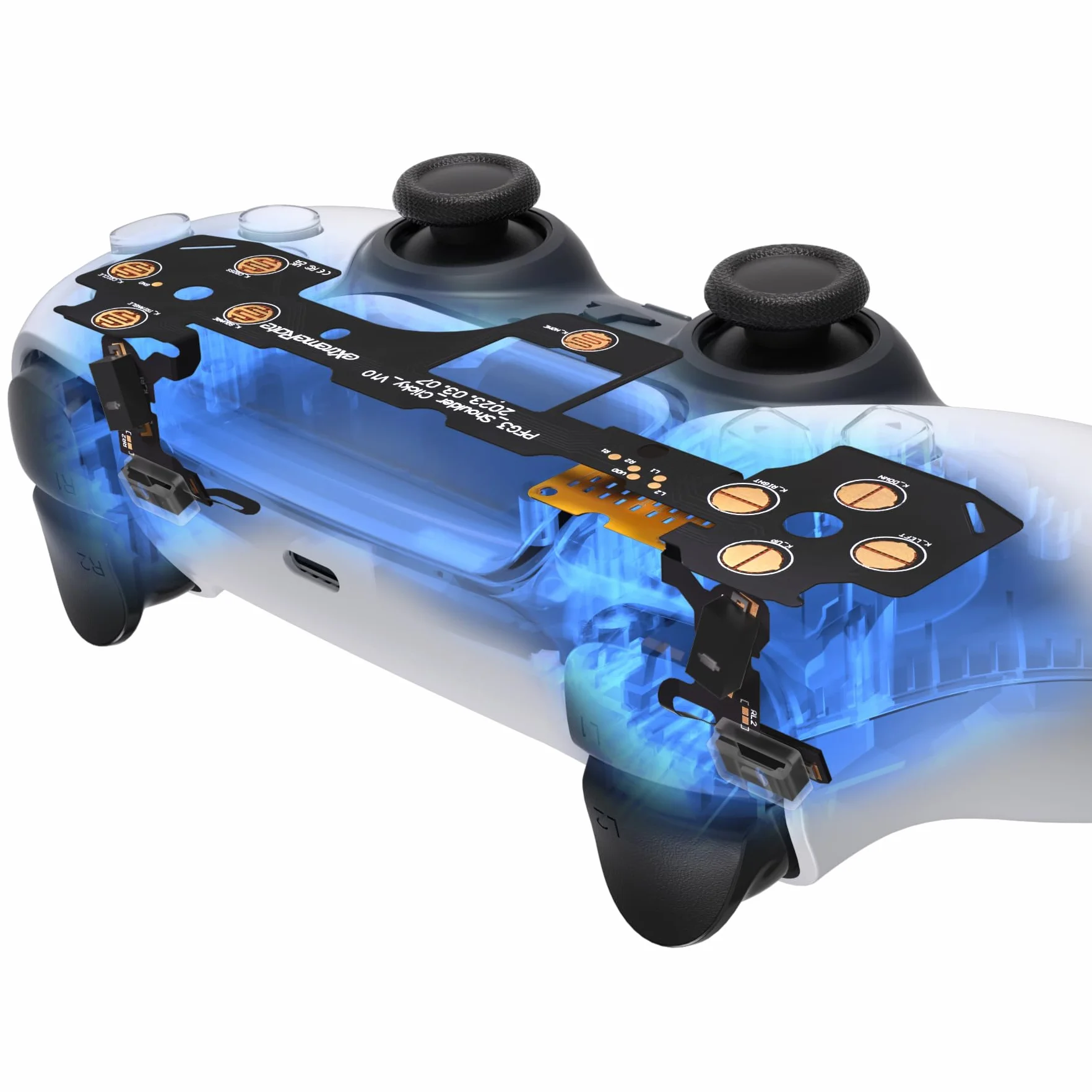 eXtremeRate Micro Switch — Lekka Wersja Clicky Hair Trigger Kit do Kontrolera ps5 Przyciski Naramienne, Ergonomiczny Micro Switch Przyciski Wyzwalające Zderzaka Kliknięcie Myszą do Kontrolera ps5 BDM-030