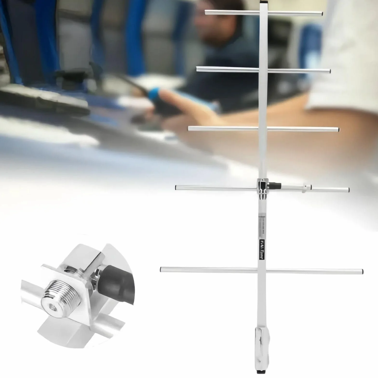 Antena Yagi o wysokim wzmocnieniu UHF 70 cm 11dBi 100 W 430-450 MHz GMRS kierunkowa antena Yagi 5 elementów do Baofeng Walkie-Talkies Amatorski system radiowy Repeater Urządzenie 433 MHz
