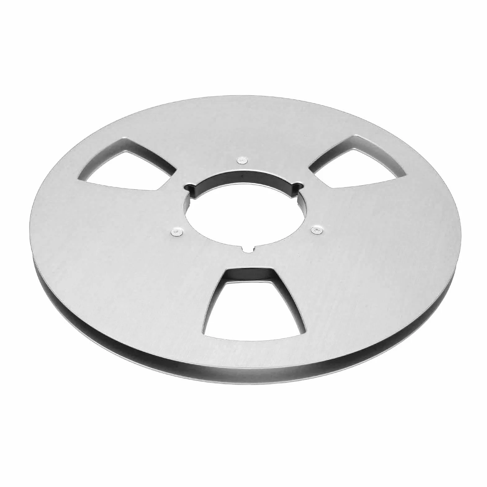 10,5-calowa, 3-otworowa Pusta Szpula Odbiorcza ze Stopu Aluminium, Magnetofon Przywracający ze śrubami ze Stali Nierdzewnej, dla Pioneera, Uniwersalne Taśmy Szpulowe (SILVER)