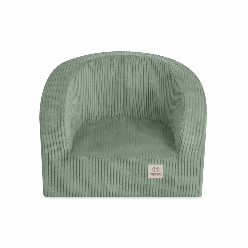 MISIOO Fotel dziecięcy od 1 roku – fotel klasy premium, stabilny i miękki, ergonomicznie wyściełany, 40 x 53 x 36 cm, fotel dziecięcy od 1 roku