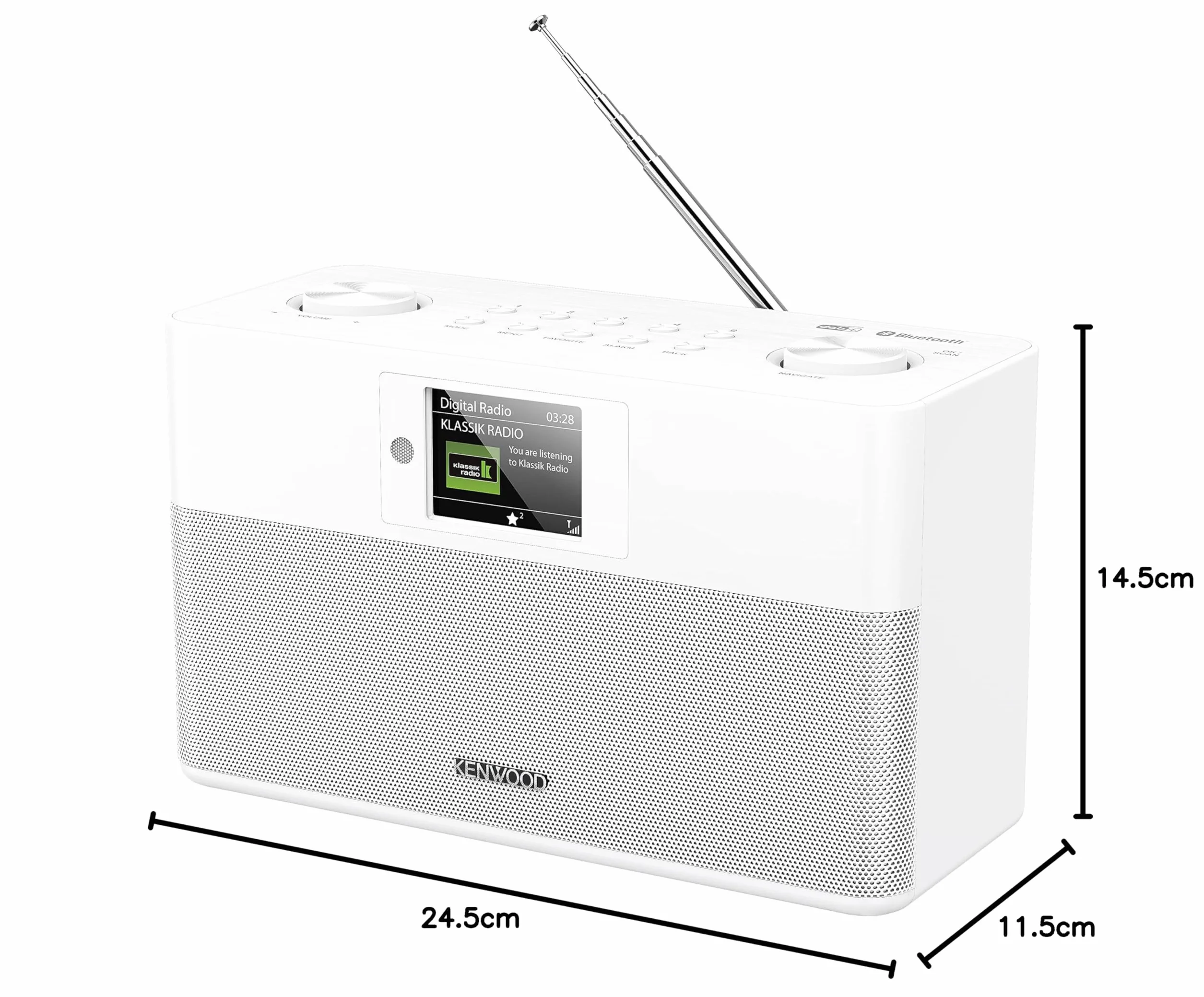 Kenwood CR-ST80DAB-W Głośnik Bluetooth, Biały, 2 x 10 W