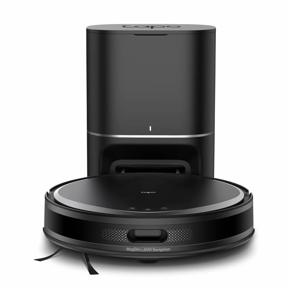 TP-Link Tapo RV20 Max Plus – Robot odkurzająco-mopujący 5300Pa z automatycznym opróżnianiem, nawigacją LiDAR, mapowaniem pięter, sterowaniem aplikacją i głosem – idealny do sierści i twardych podłóg