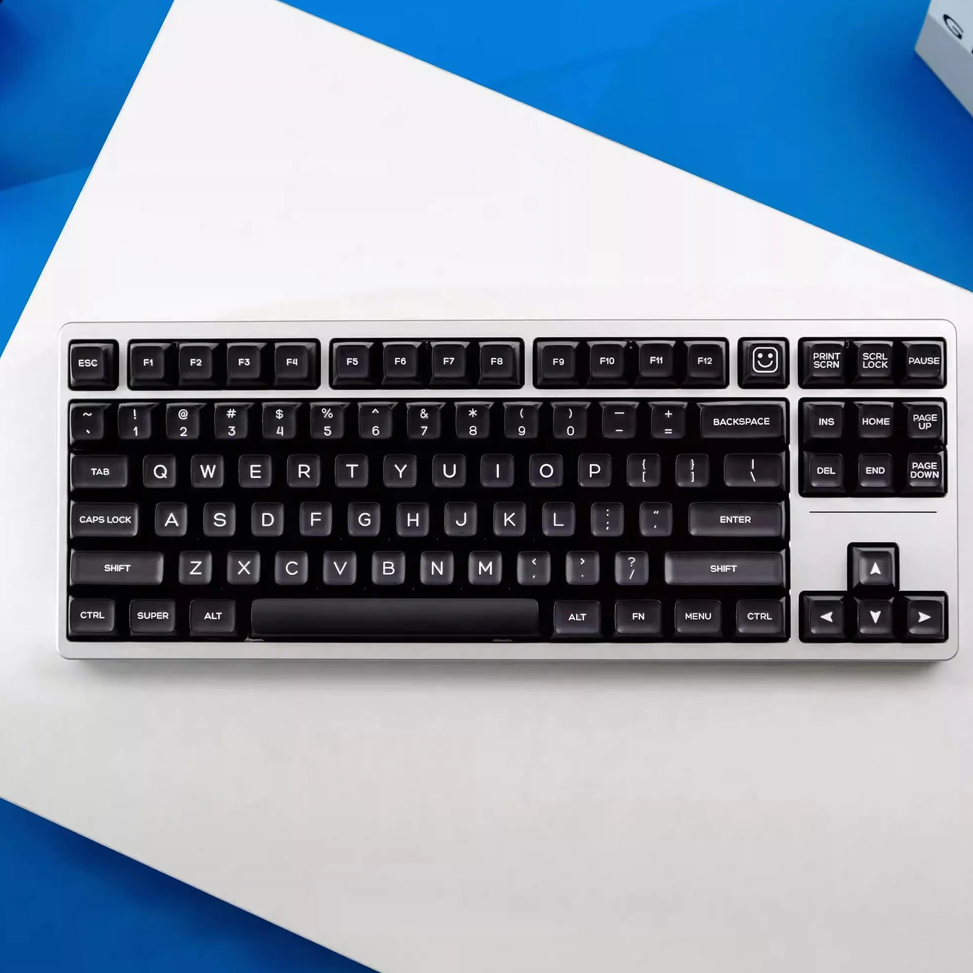 142 klawisze, czarne, Doubleshot PBT klawisze SA, profil SA, zestaw półprzezroczystych klawiszy, pasują do 61/64/87/104/108 Cherry Mx, układ ISO ANSI, klawiatury mechaniczne Alice, 142 klawisze
