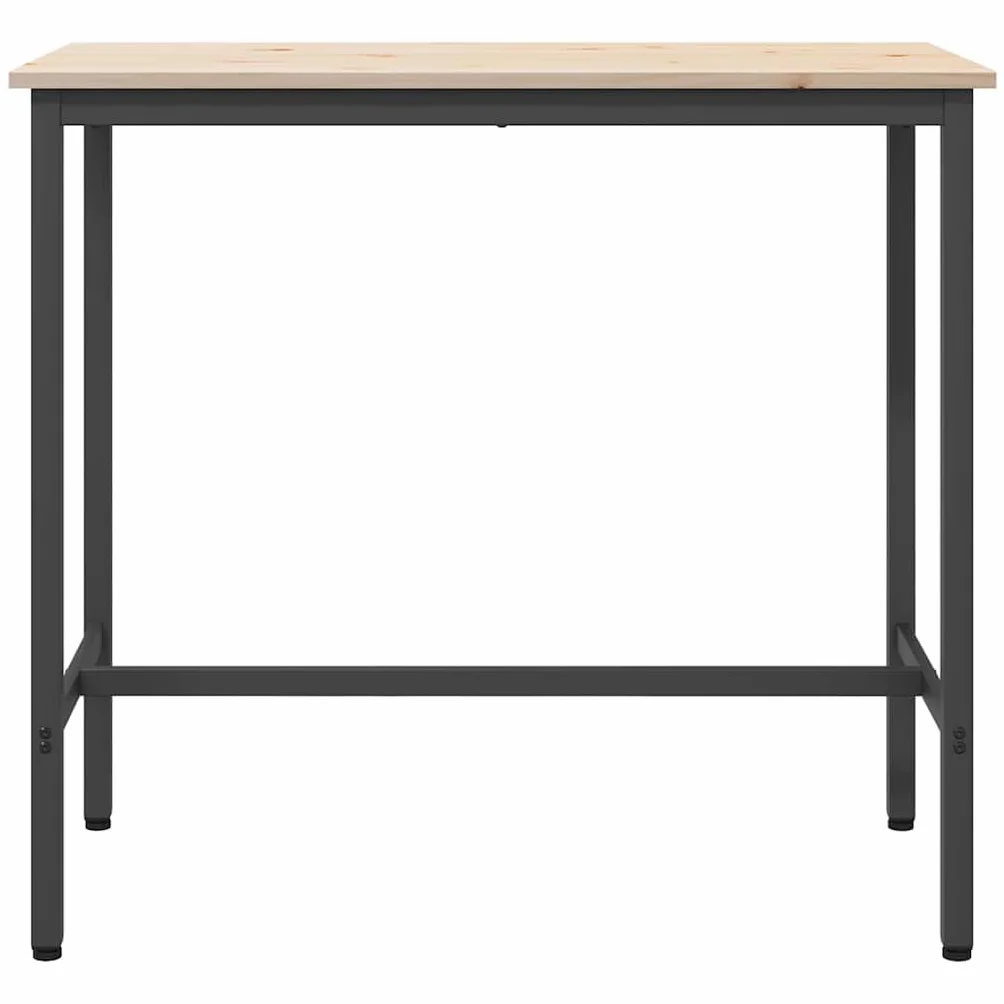 vidaXL stół Naturalny 100 x 50 x 91 cm Drewno inżynieryjne i stal, Nowoczesny stół, regulowana wysokość, eleganckie biurko, funkcjonalny mebel do domu, stylowa powierzchnia