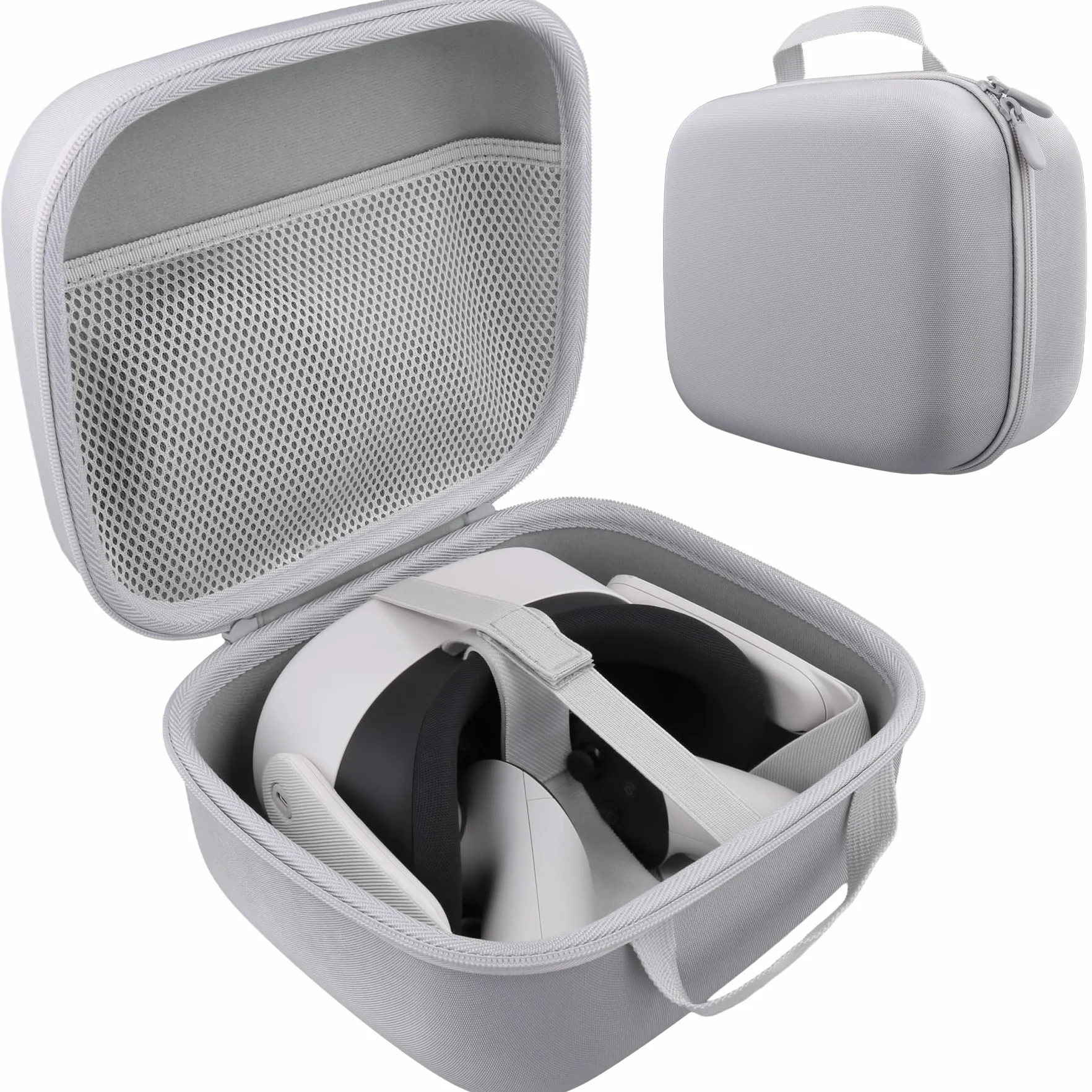 co2CREA Twarde etui ochronne na telefon komórkowy Meta Quest Pro/Meta Quest 3/Meta Quest 3S All-in-One VR Gaming Headset, biały, für Meta Quest 3S, casual