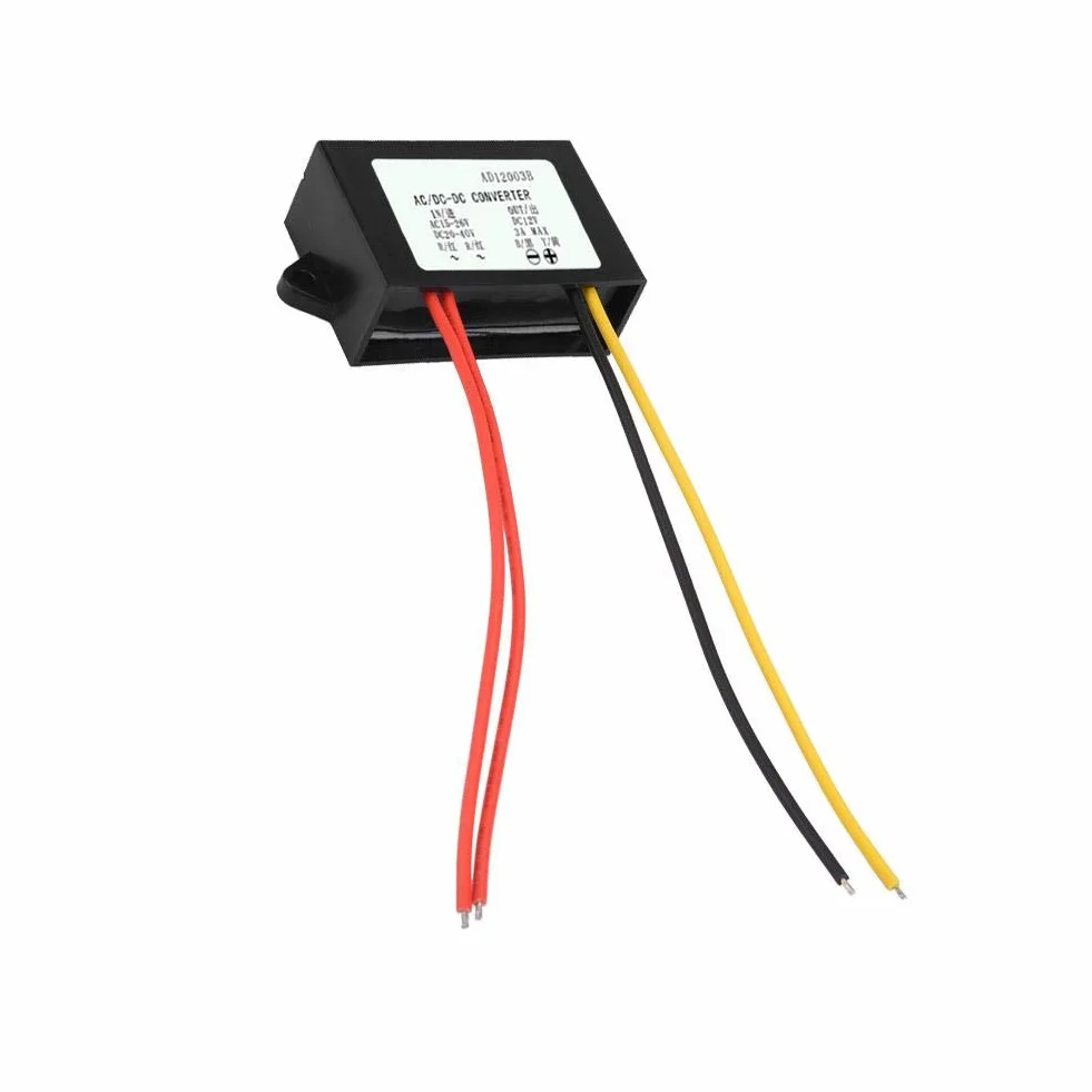 AC-DC Converter, AC 24 V do DC 12 V 3 A, prostownik obniżający, konwerter do samochodu, silnika audio, moduł Step Down z wyświetlaczem LED