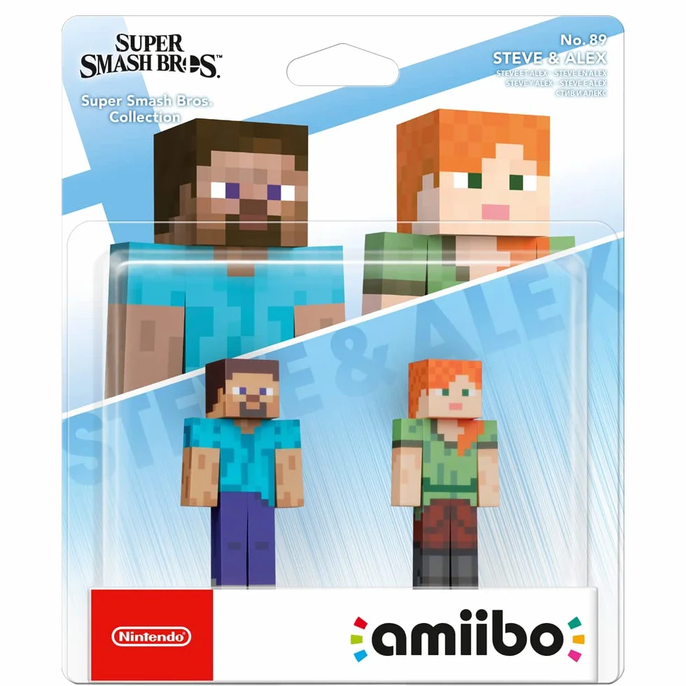 Nintendo amiibo Steve & Alex Super Smash Bros Personnage de jeu interactif