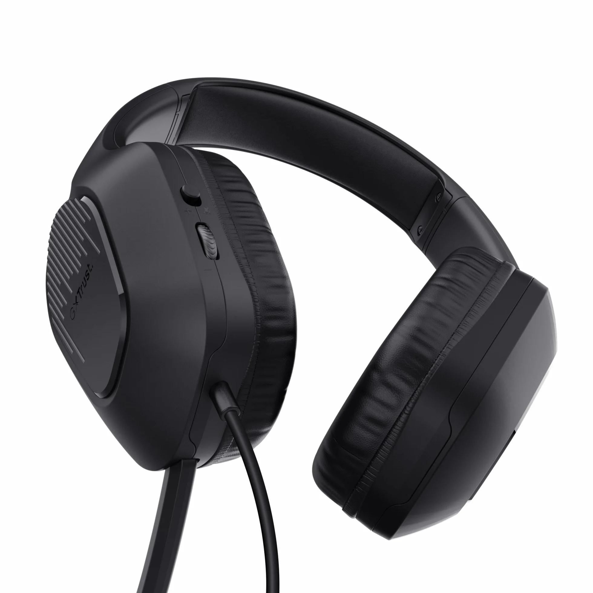 Trust GXT 418 Rayne Lekkie Słuchawki Gamingowe PC Xbox PS5 PS4 Switch Smartfon, Jack Audio 3.5mm, Kabel 2m, Przetworniki 50mm, Odchylany Mikrofon, Headset Przewodowy do Komputera i Konsoli, Czarny