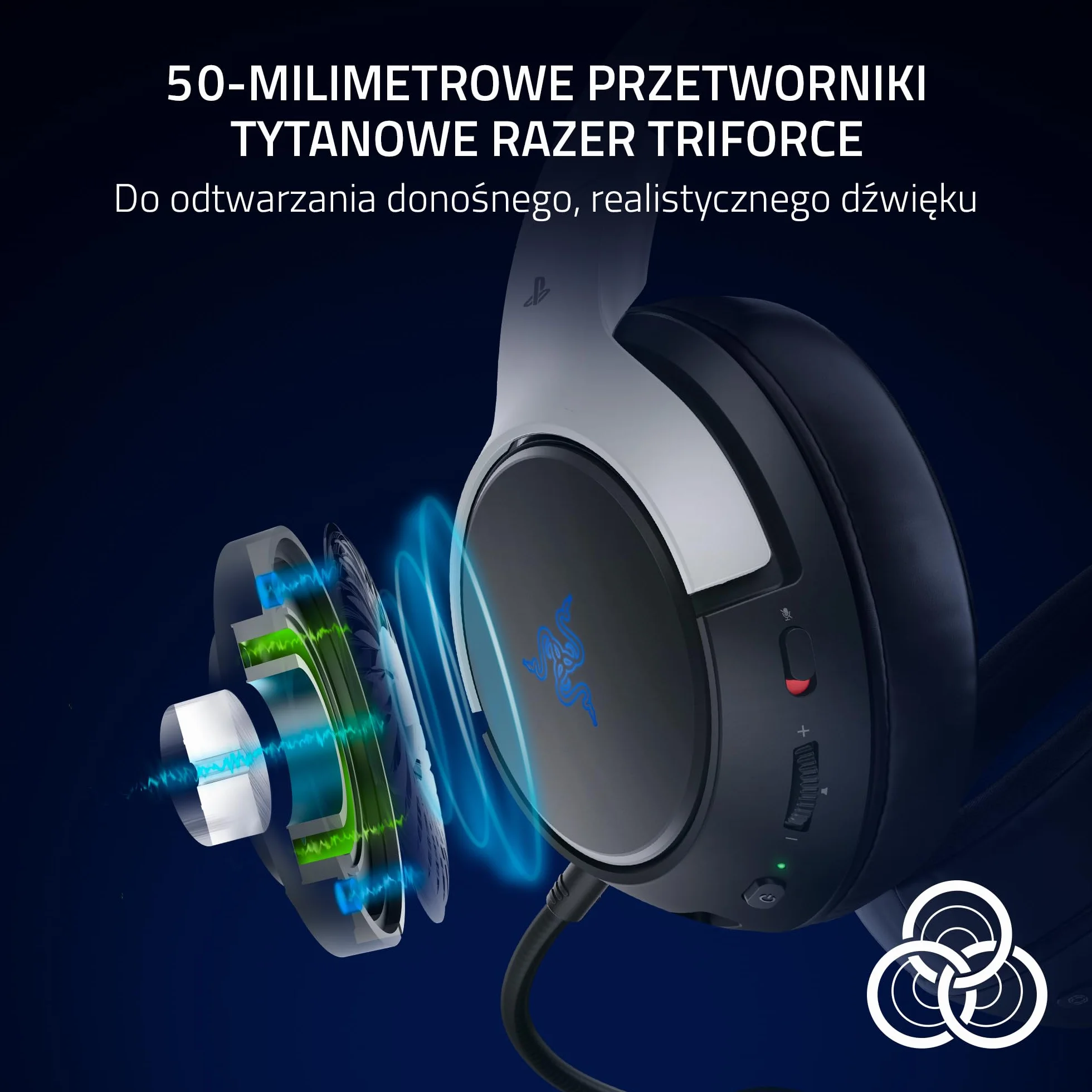 Razer Kaira Pro HyperSpeed - wieloplatformowy bezprzewodowy zestaw słuchawkowy do gier (bezprzewodowy HyperSpeed, HyperSense Haptic, głośniki tytanowe 50 mm) czarno-biały