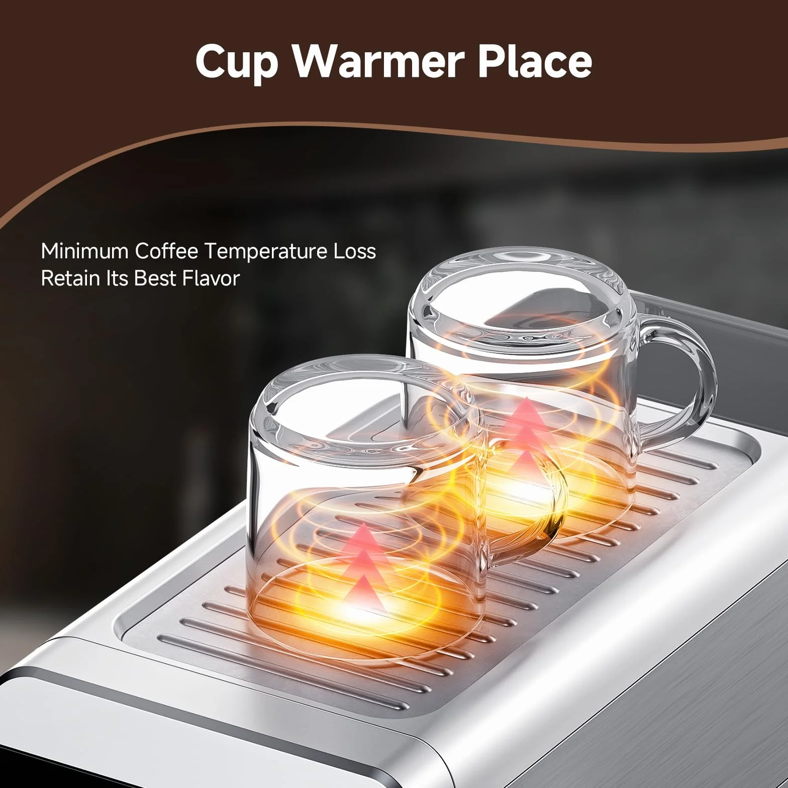 AMZCHEF Ekspres do kawy 20 bar z wyświetlaczem LED, Home 2 w 1, ze zdejmowanym zbiornikiem o pojemności 1,2 l, do domu, na prezent, kompaktowa maszyna do latte ze stali nierdzewnej, 1350 W