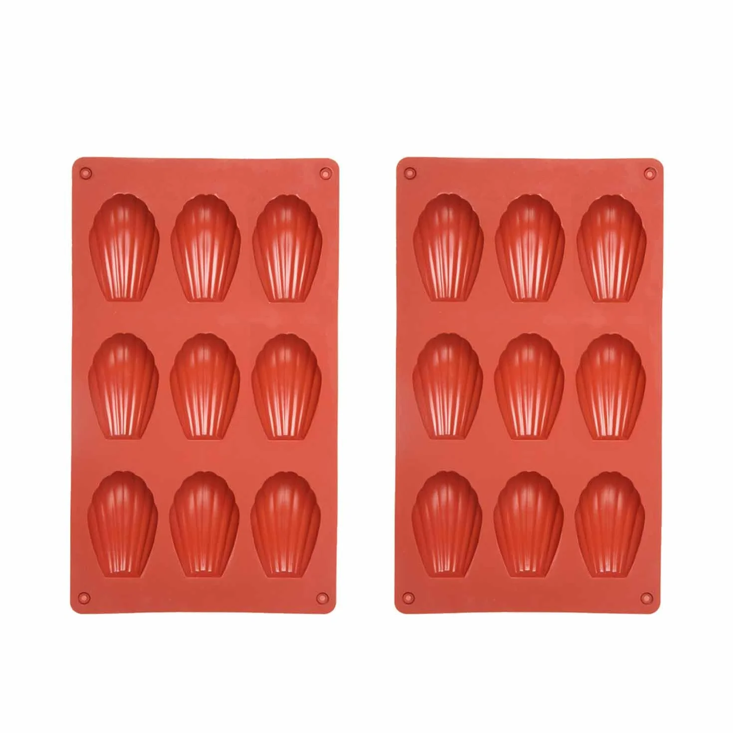 Silikonowe formy do pieczenia w kształcie muszelki 2 szt. nieprzywierające