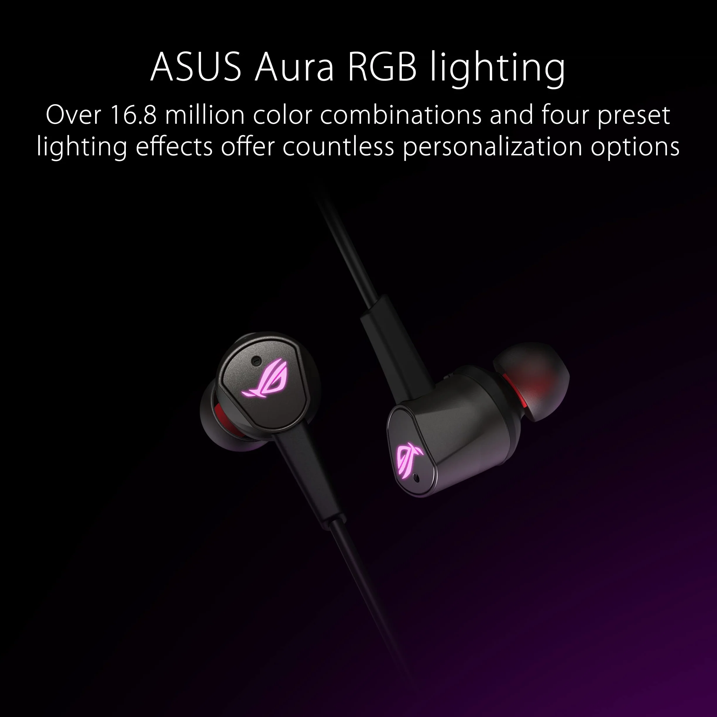 ASUS ROG Cetra II słuchawki douszne ROG Cetra II z redukcją szumów z płynnej gumy silikonowej, złącze USB-C kompatybilne z PC, Nintendo Switch