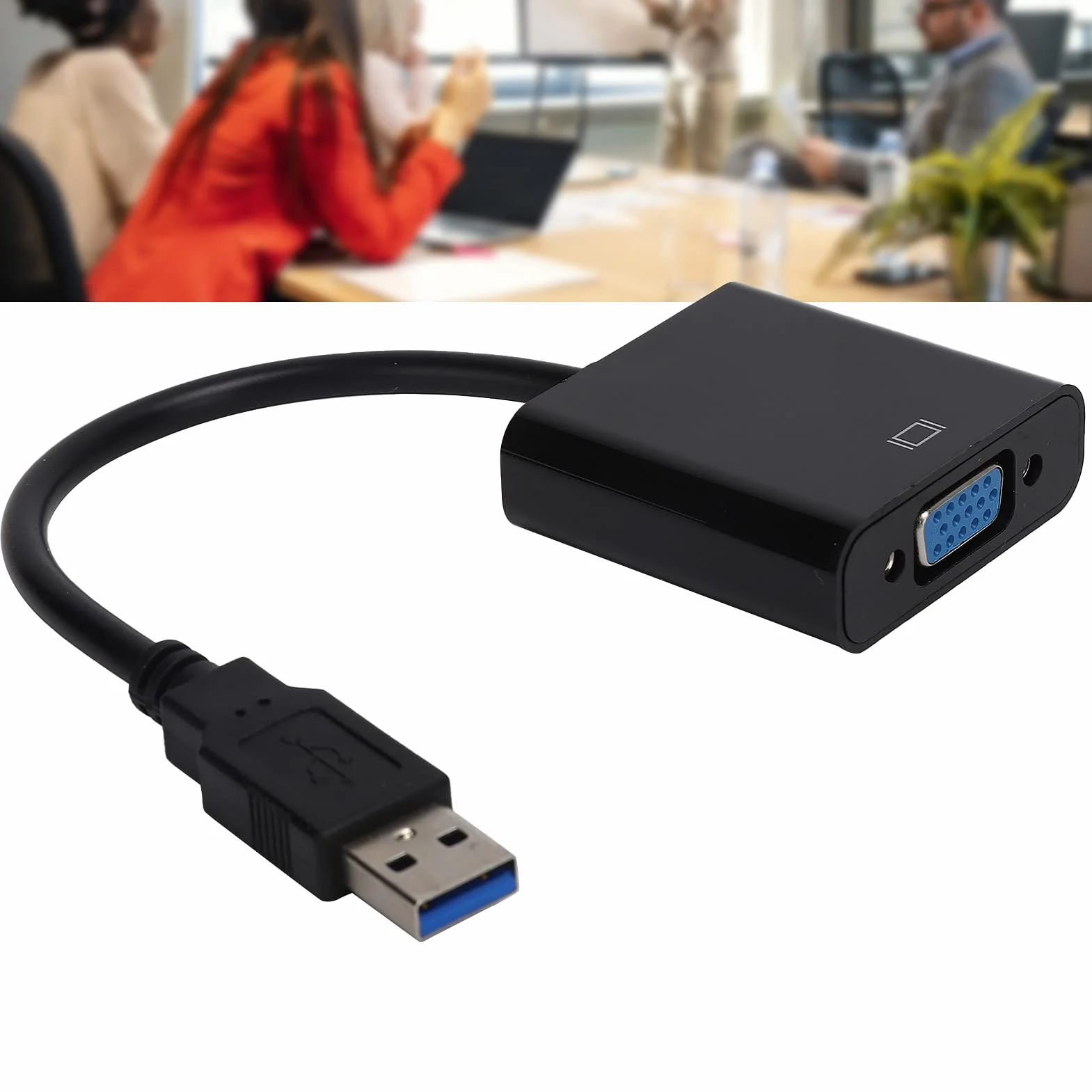 Adapter USB na VGA 15-pinowy żeński Konwerter USB 3.0 na VGA Obsługa 1080 Przy 60 Hz dla dla Systemu 10 Komputer Stacjonarny Laptop Monitor Komputera Projektor Telewizor