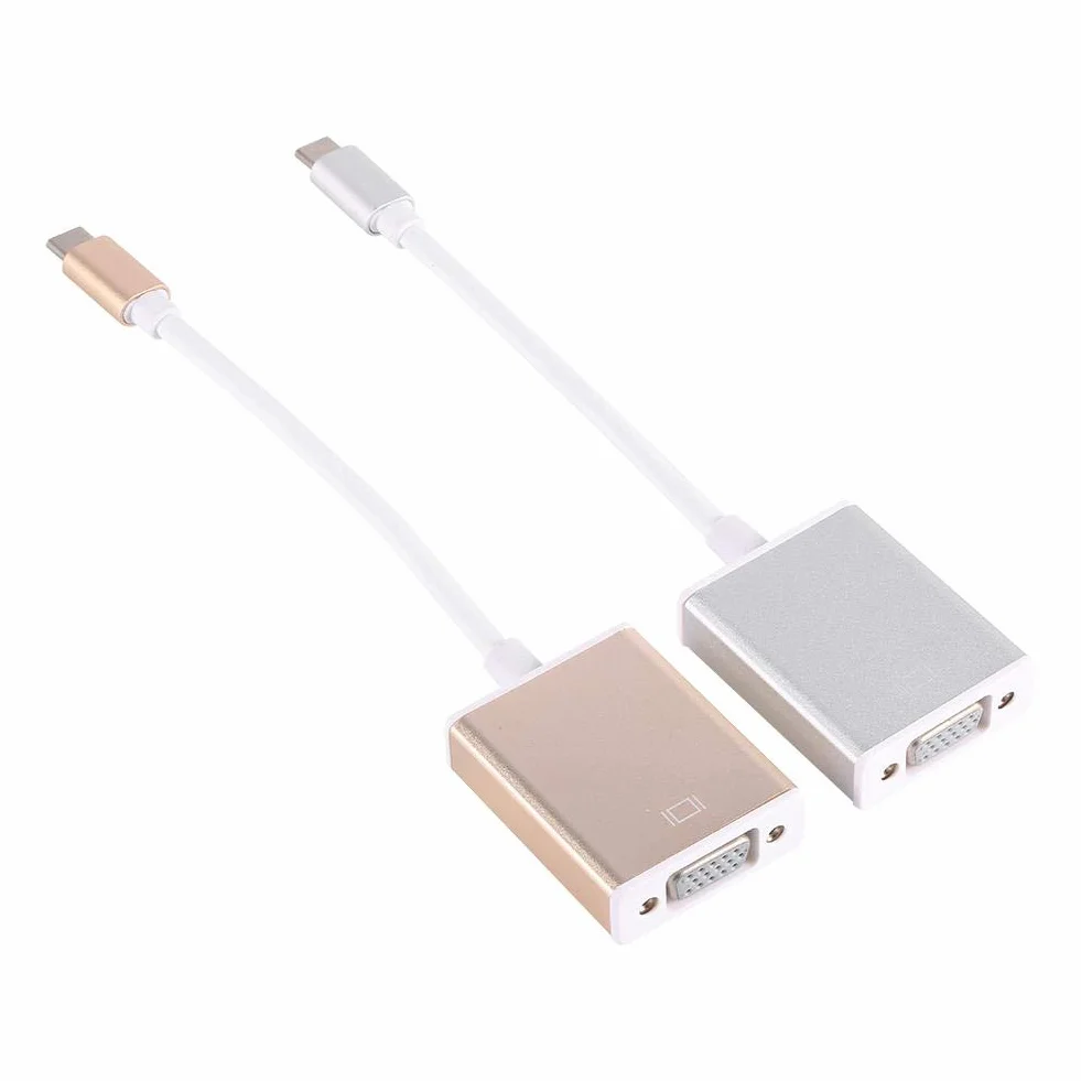 VBESTLIFE USB 3.1 typu C przełączany na adapter wieloportowy VGA dla nowego Macbooka 12 cali (srebrny)