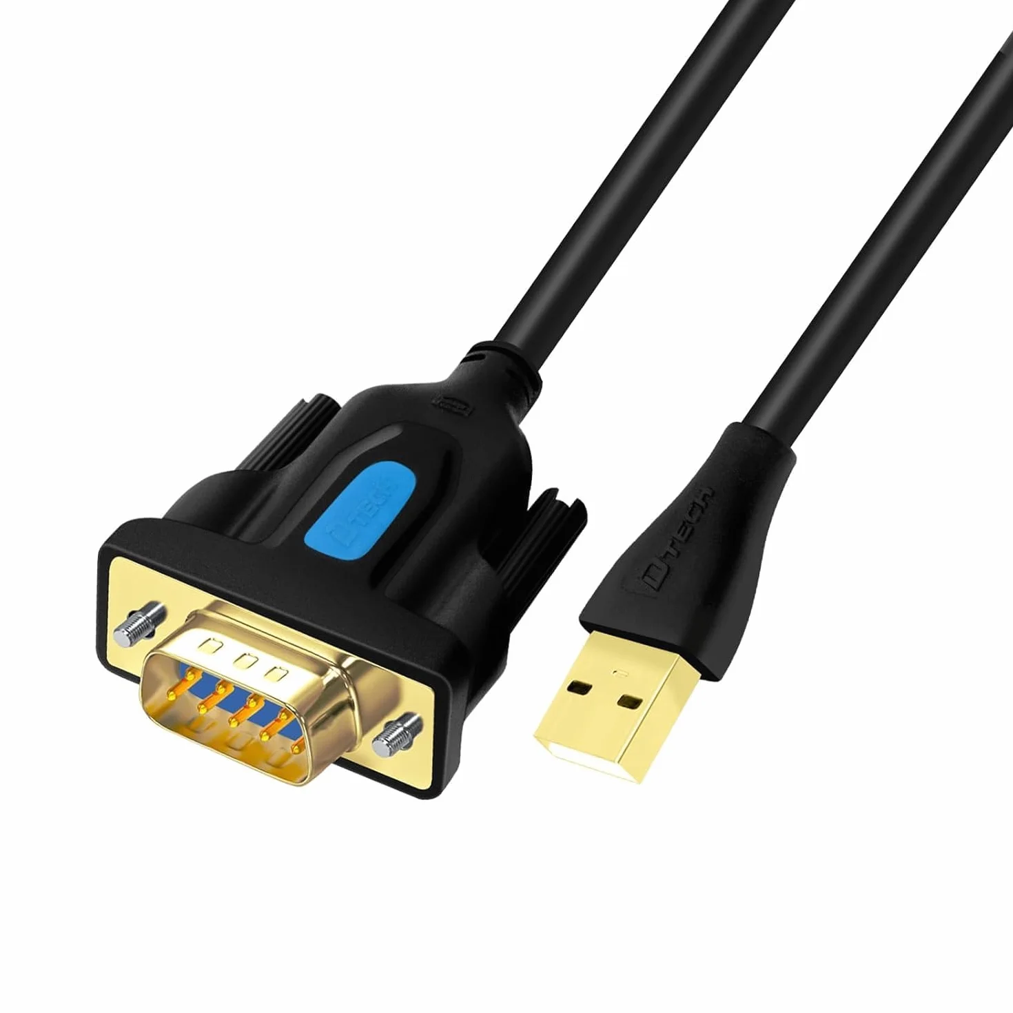 DTECH Adapter USB na szeregowy DB9 RS232 kabel Prolific Chip PL2303 DB9 wtyczka kabel kompatybilny z Windows 11 10 8 7 Mac Linux (2M)