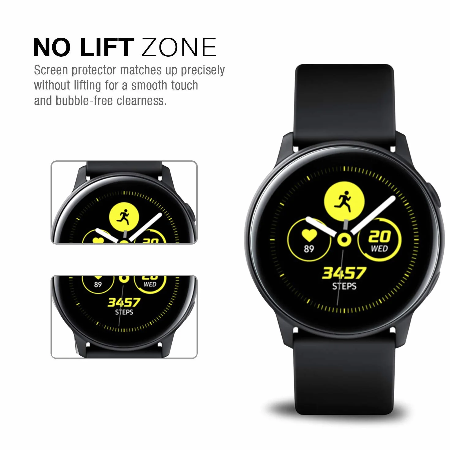 VGUARD Zestaw 6 sztuk osłon do Garmin Vivoactive 6 / Garmin Vivoactive 5 / Samsung Galaxy Watch Active 2 40 mm/Galaxy Watch Active, pełne pokrycie, przezroczysta folia ochronna HD