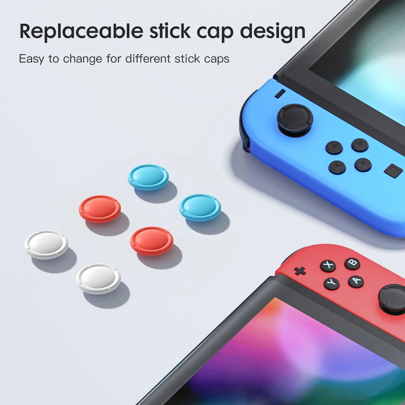 LONGYI GuliKit TMR Joysticks zamiennik JoyCon do Switch/Switch OLED/Switch Lite, lewy/prawy, 4 kolory
