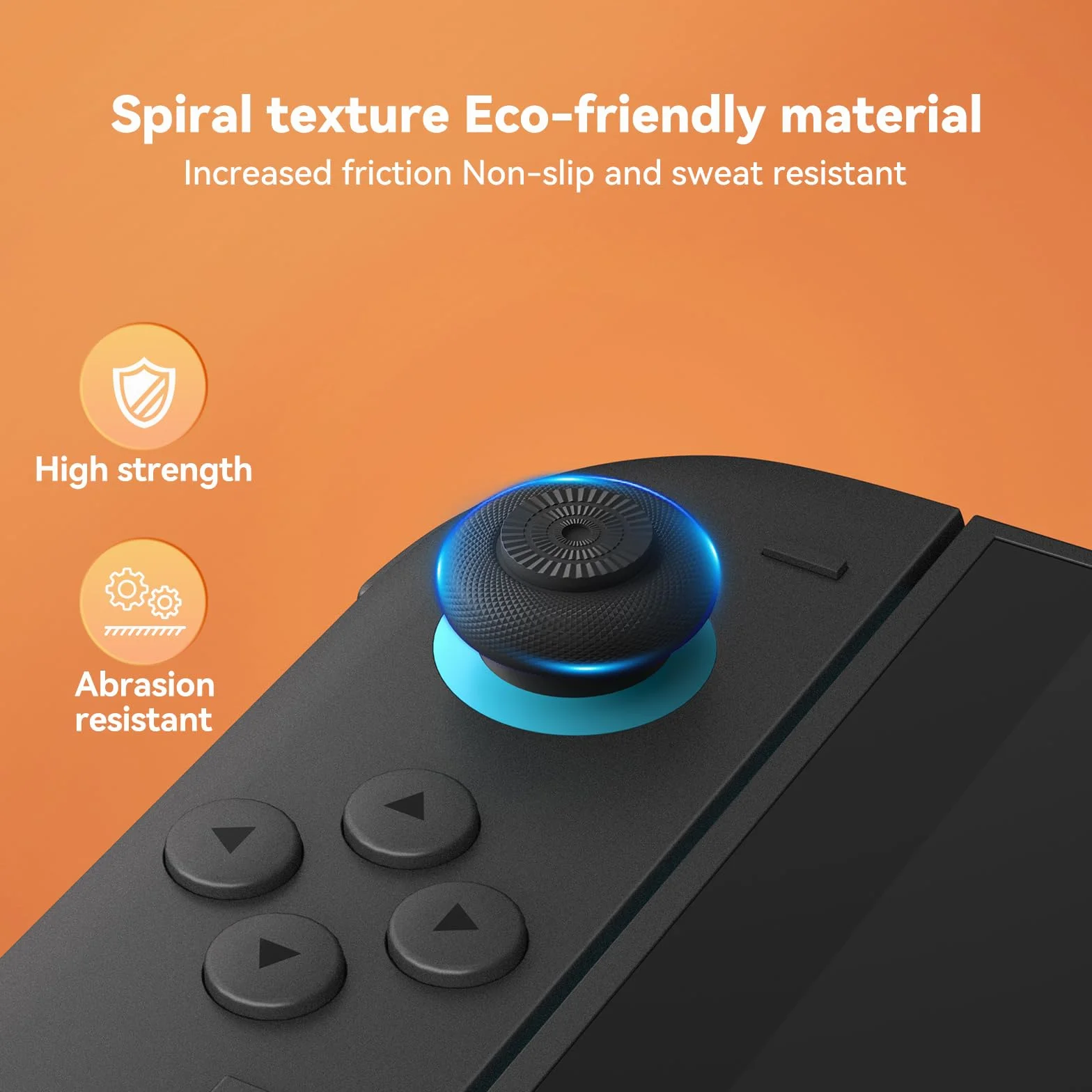 NEWDERY 12 szt. uchwytów na kciuki do Nintendo Switch 2, nakładki na kciuki, ergonomiczna konstrukcja, ulepszony uchwyt do gier, wygodne i trwałe, zamiennik kontrolera joysticka do uchwytu kontrolera