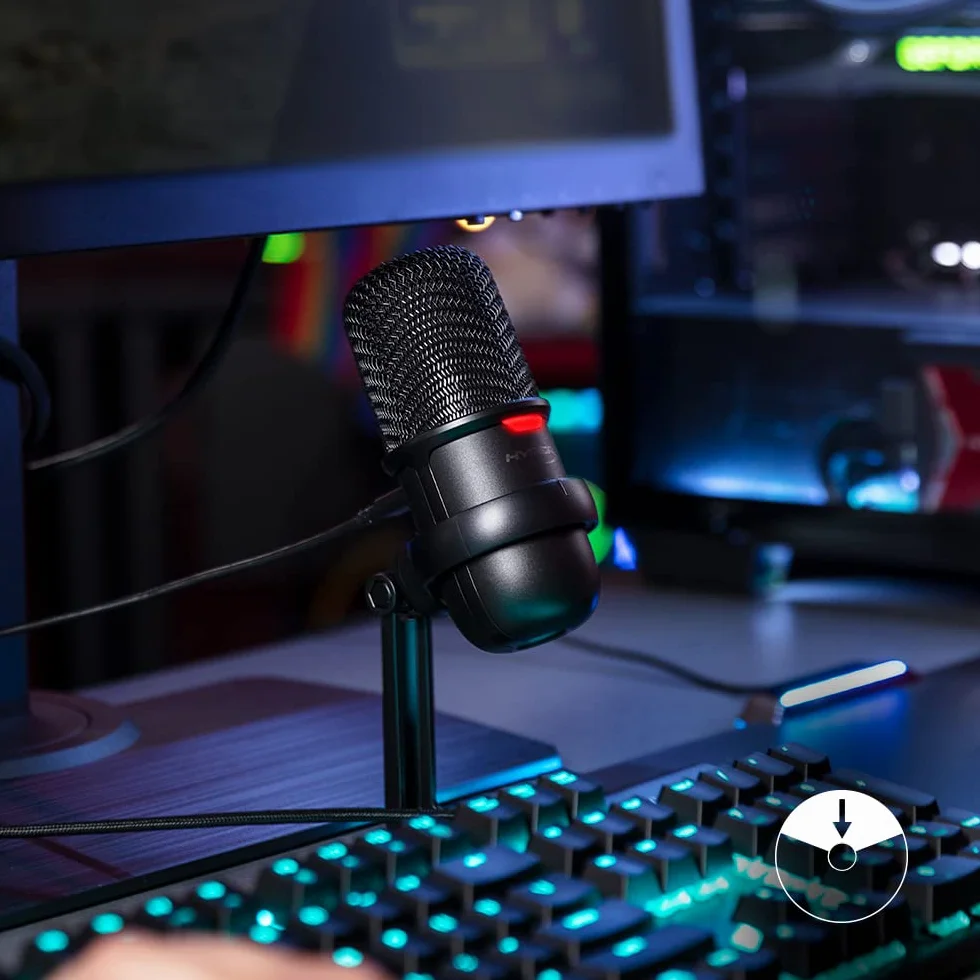 Hyperx Solocast Usb Microphone HMIS1X-XX-BK/G Mikrofon, Czarny, PS4/MAC