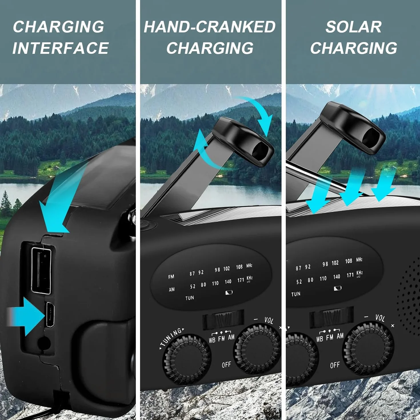 TECHNAXX Korb ręczny i solarny TX-238
