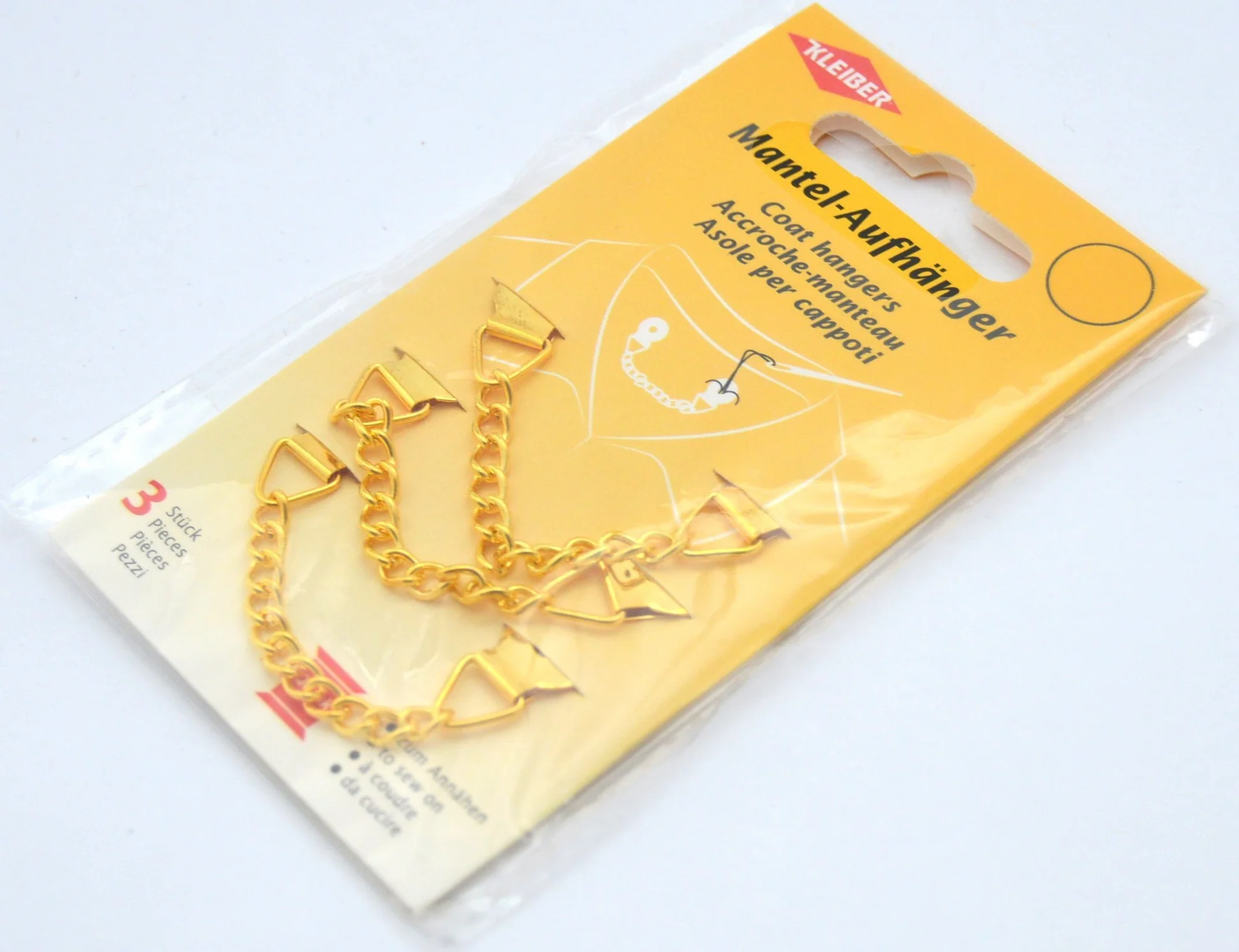 Kleiber + Co.GmbH zawieszka na płaszcz metalowa 8,3 cm x 1,1 cm zestaw 3 szt.