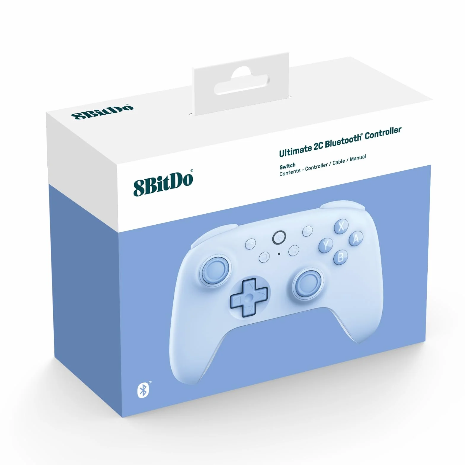 8BitDo Ultimate 2C kontroler Bluetooth bezprzewodowy do przełącznika, 6-osiowa kontrola ruchu, wibracje Rumble, D-Pad, joysticki Halla (niebieski)