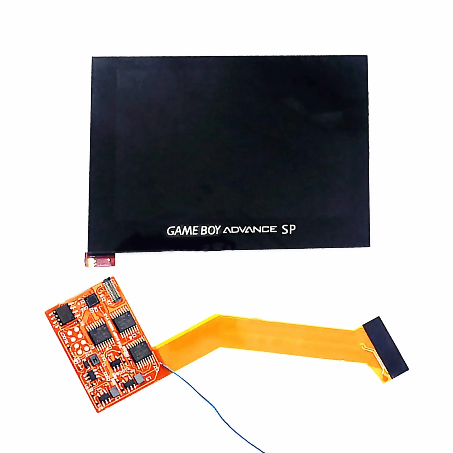 GBASP IP Display Mod Kit V3 rozjaśniający moduł ekranu zamiennik do Gameboy Advance GBA SP, 8 poziomów jasności, OSD