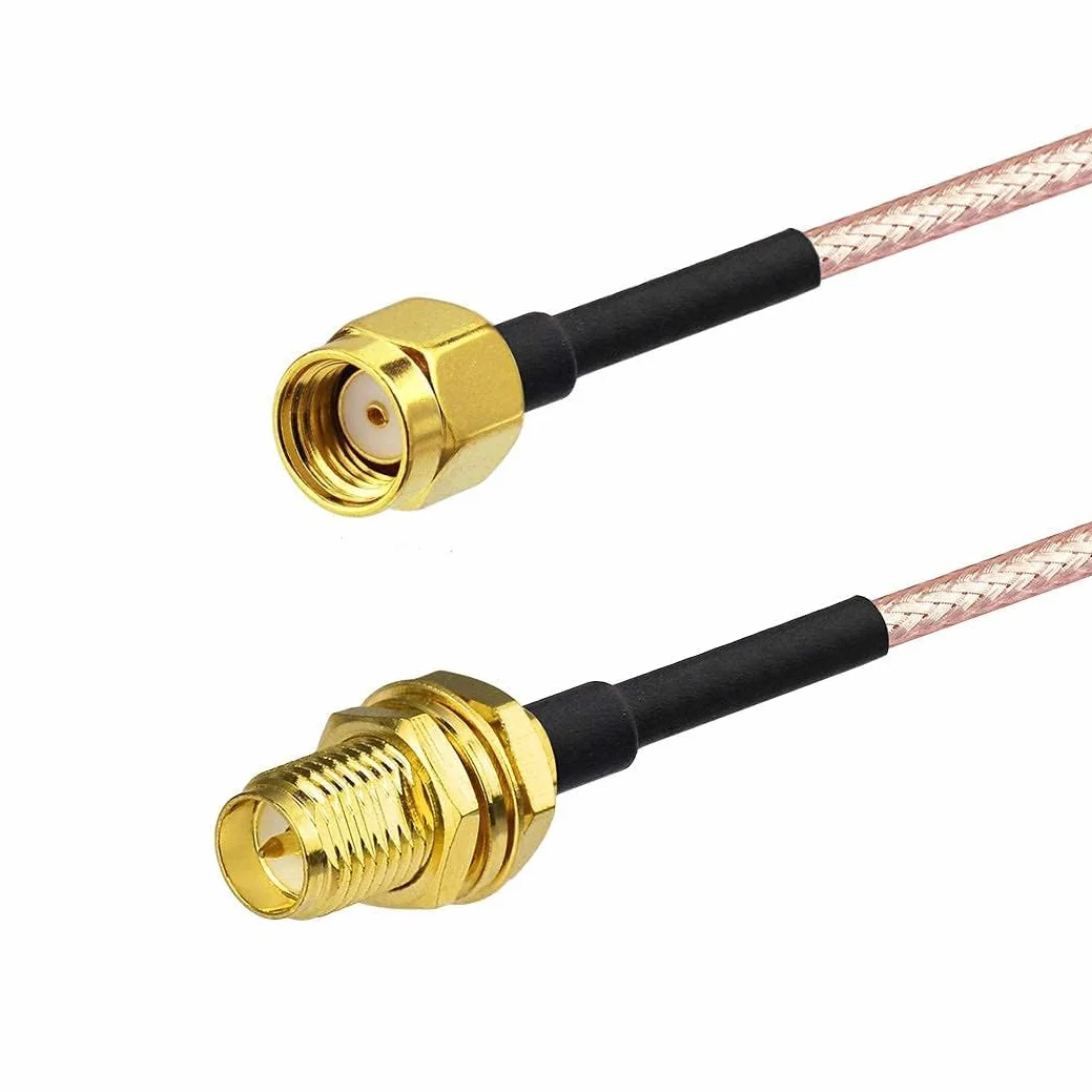 BINGFU RP-SMA wtyczka do gniazda RP-SMA kabel 30 cm RG316 przedłużacz anteny WiFi kabel koncentryczny (2 sztuki) do bezprzewodowych mini PCI Express PCIE kart sieciowych WiFi adapter WiFi router