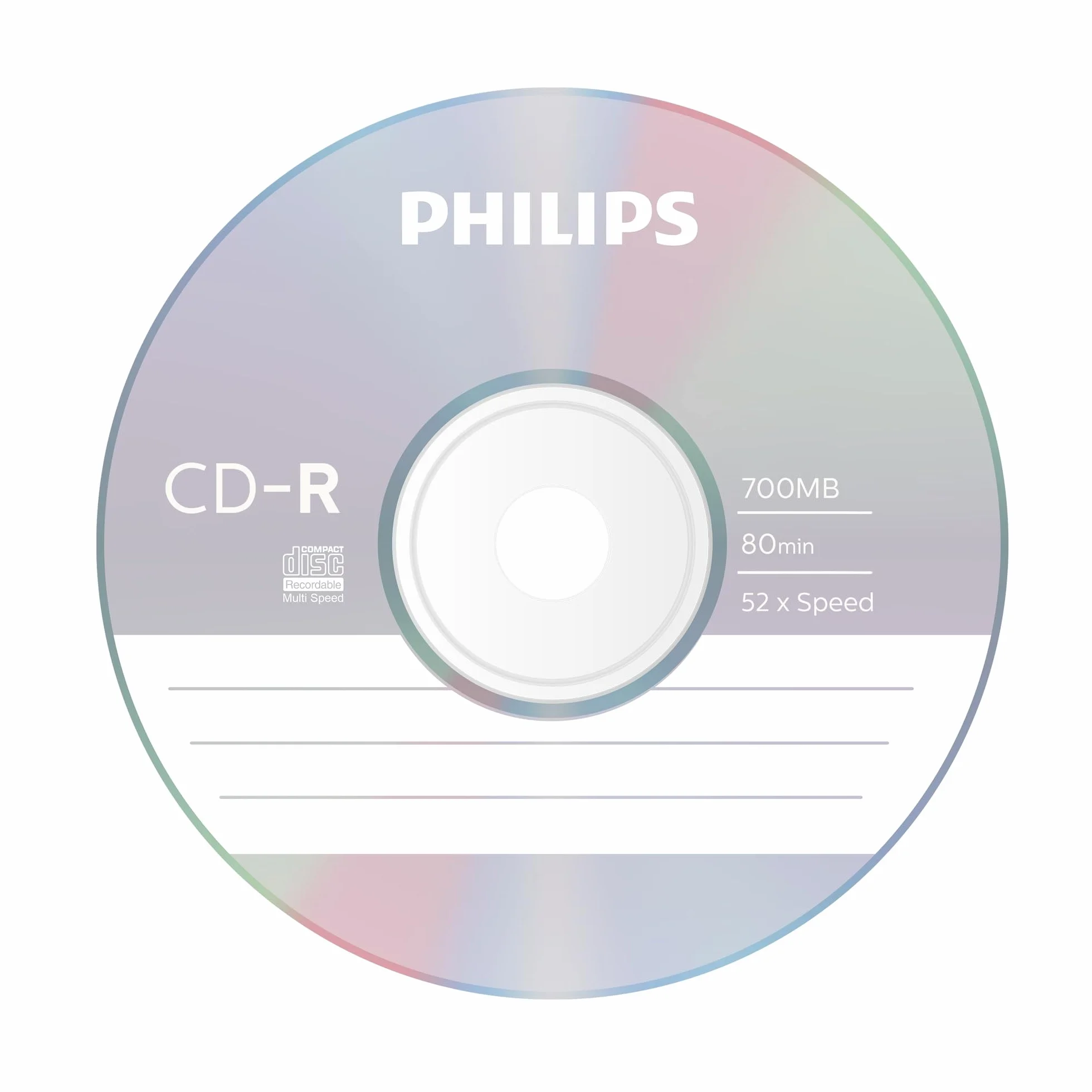 Philips CD-R nośniki o wysokiej prędkości High-speed (700 MB / 80 minut, 52x prędkość, 10 szt. w pudełku Jewel Case)
