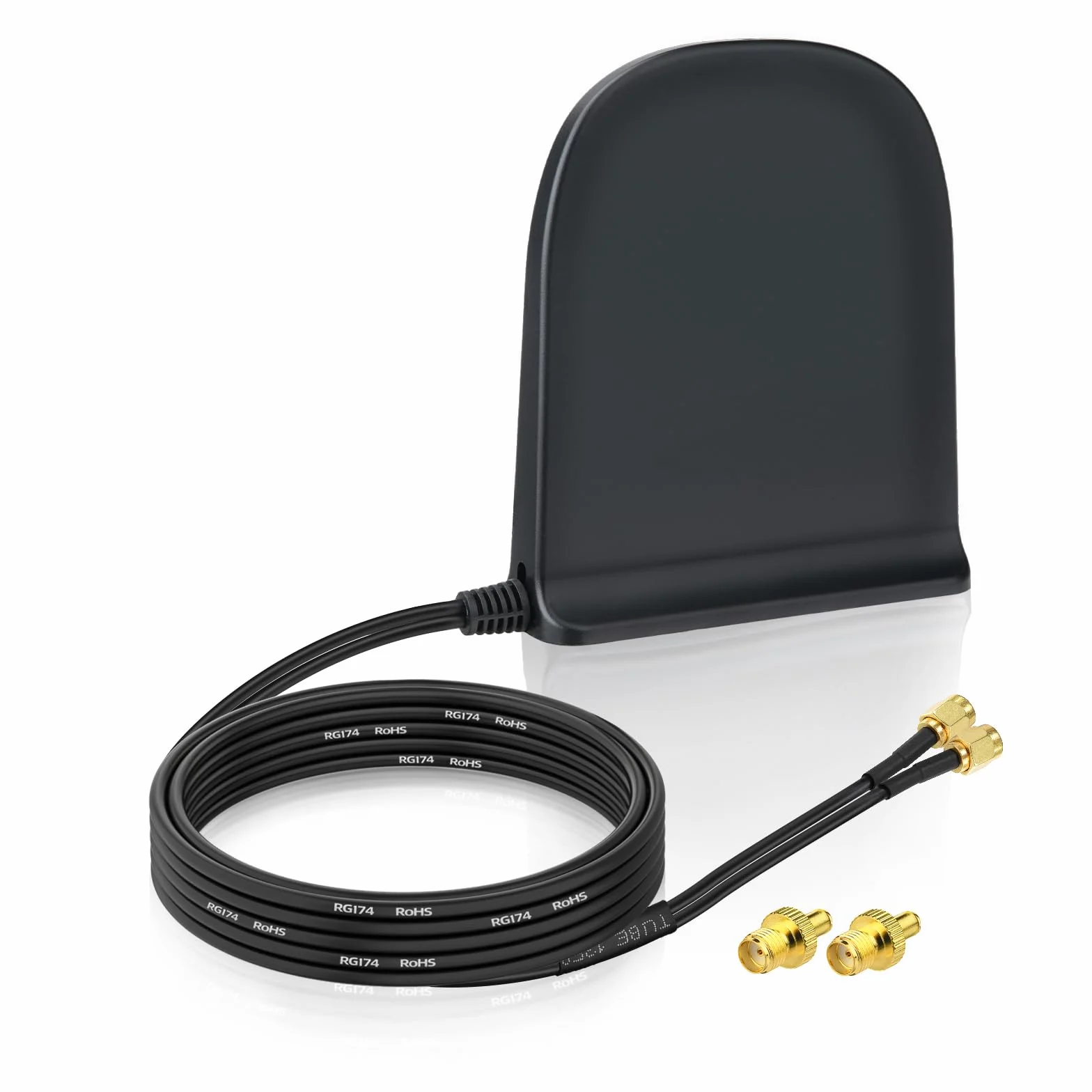 Eightwood Antena 5G LTE 4G 10dBi SMA wtyczka Dual Band MIMO antena z podstawą magnetyczną antena wielokierunkowa + kabel 2 m do mobilnego hotspotu GSM CPE kamera do monitoringu IoT Smart Home