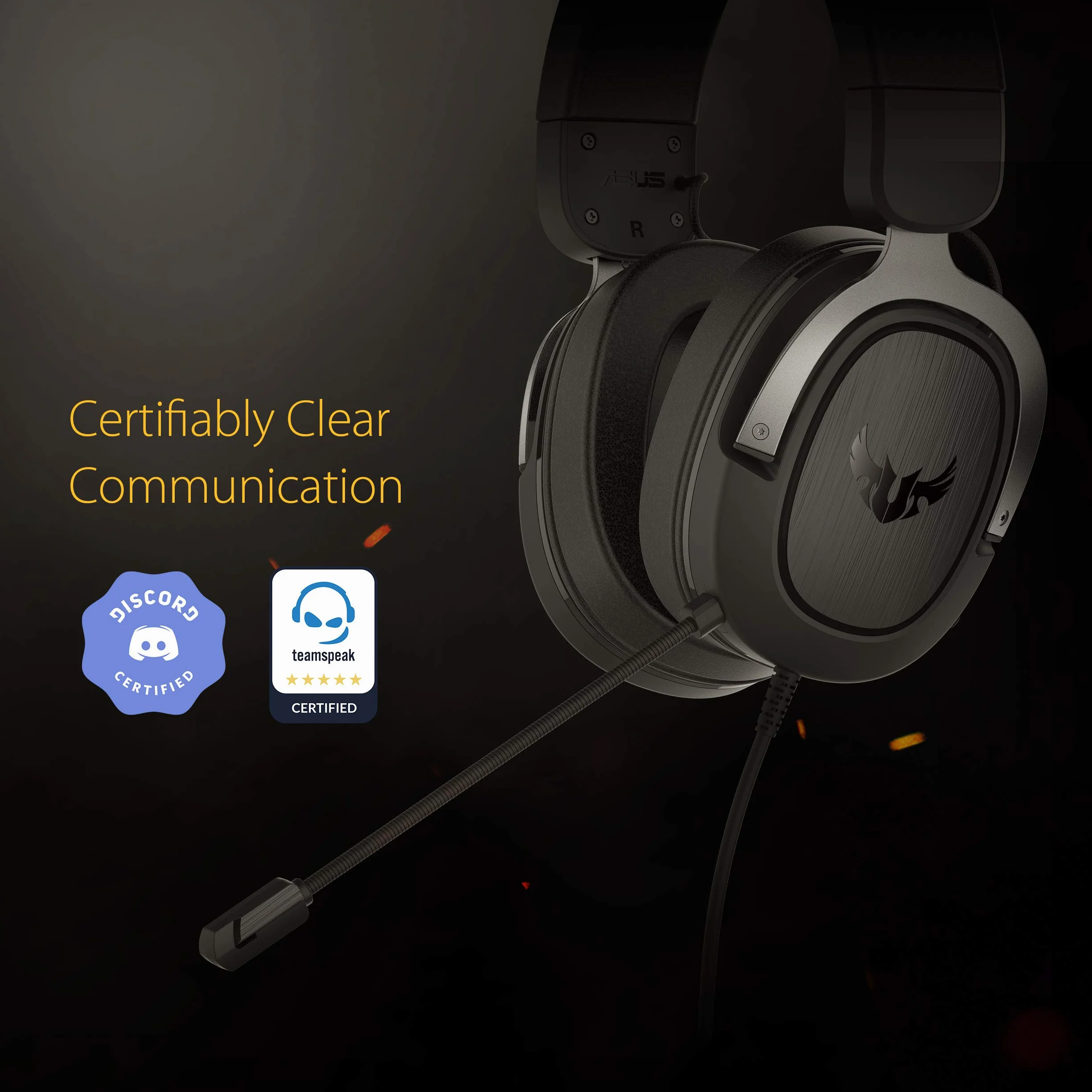 ASUS TUF Gaming H3 Gun Metal Gaming Headset with virtual 7.1 Surround, Tough stainless-steel headband and fast cooling ear cushions for PC, PS4, Xbox One and Nintendo Switch