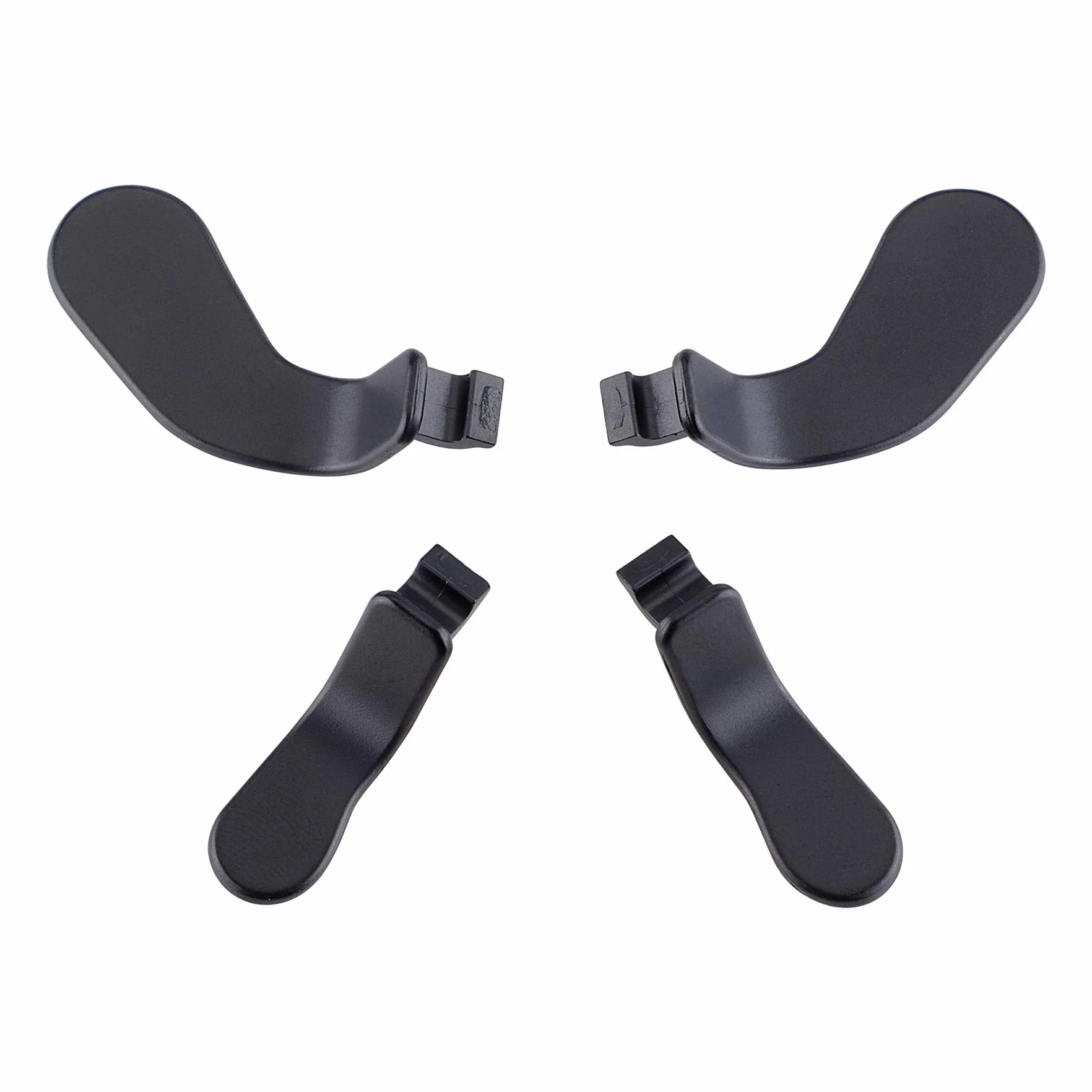 Wiosła ze Stali Nierdzewnej eXtremeRate 4 Szt Metal Czarny, Części Zamienne Zestawy Akcesoriów Wymiana Blokady Spustu Włosów dla Xbox One Elite/Elite Seies 2/Elite 2 Core Controller