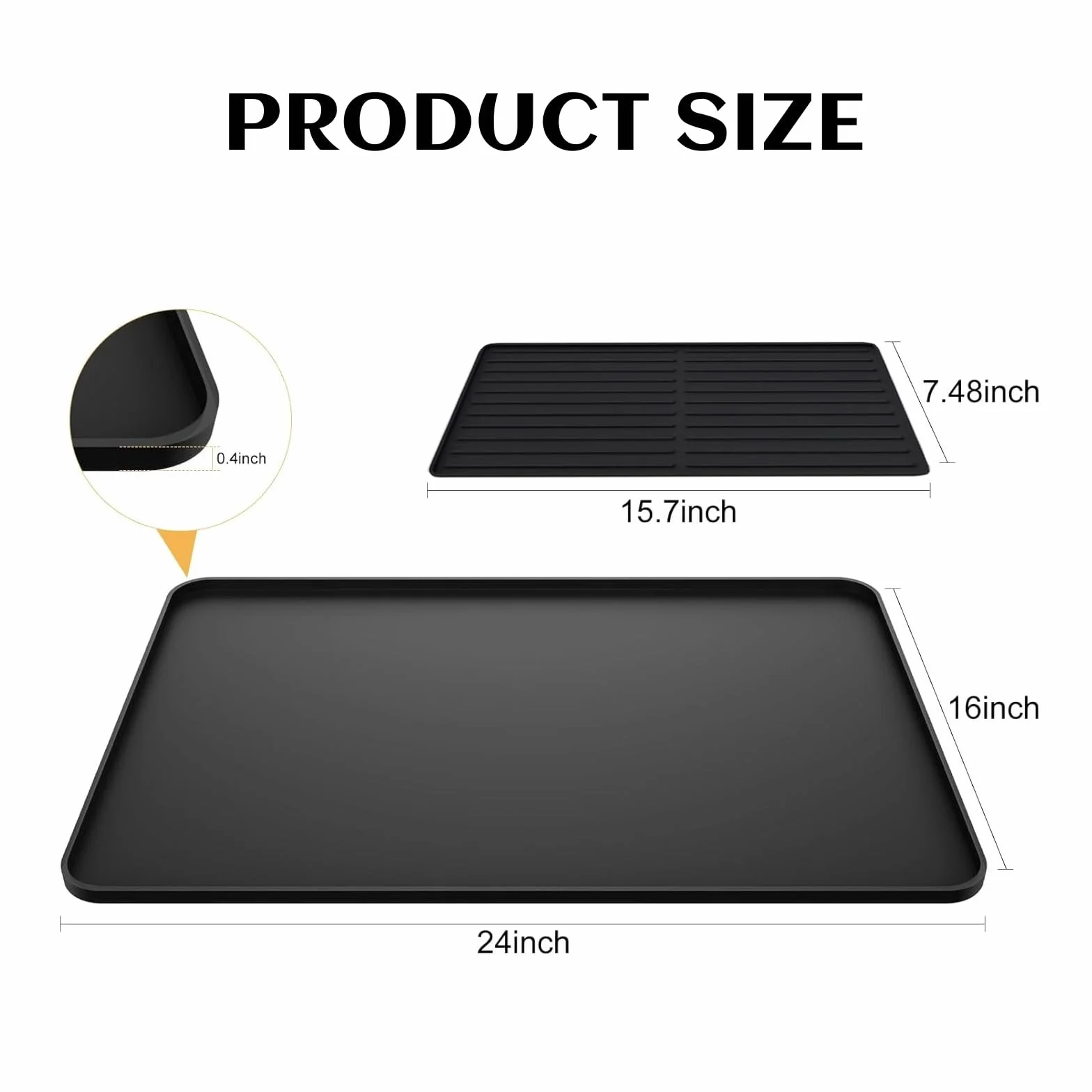 Silikonowa mata ociekowa do ekspresu do kawy 40x60 cm żaroodporna antypoślizgowa