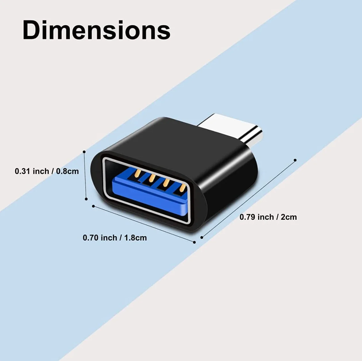 Magnet Zestaw 6 adapterów USB C na USB 2.0, OTG, USB-C na USB-A, kompatybilny ze smartfonami USB C i urządzeniami peryferyjnymi (czarny)