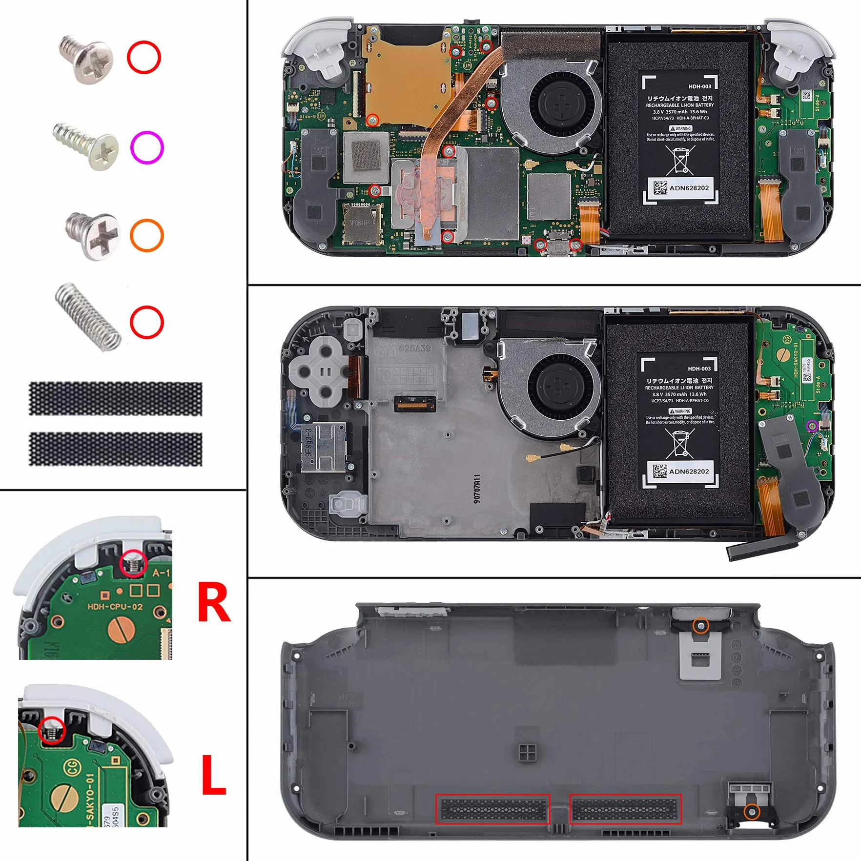 eXtremeRate Jasne Czarny DIY Wymiana Obudowa dla Nintendo Switch Lite Konsoli, NSL Handheld Controller Housing z Osłoną Ekranu, Niestandardowa Obudowa Cover dla Nintendo Switch Lite Konsoli